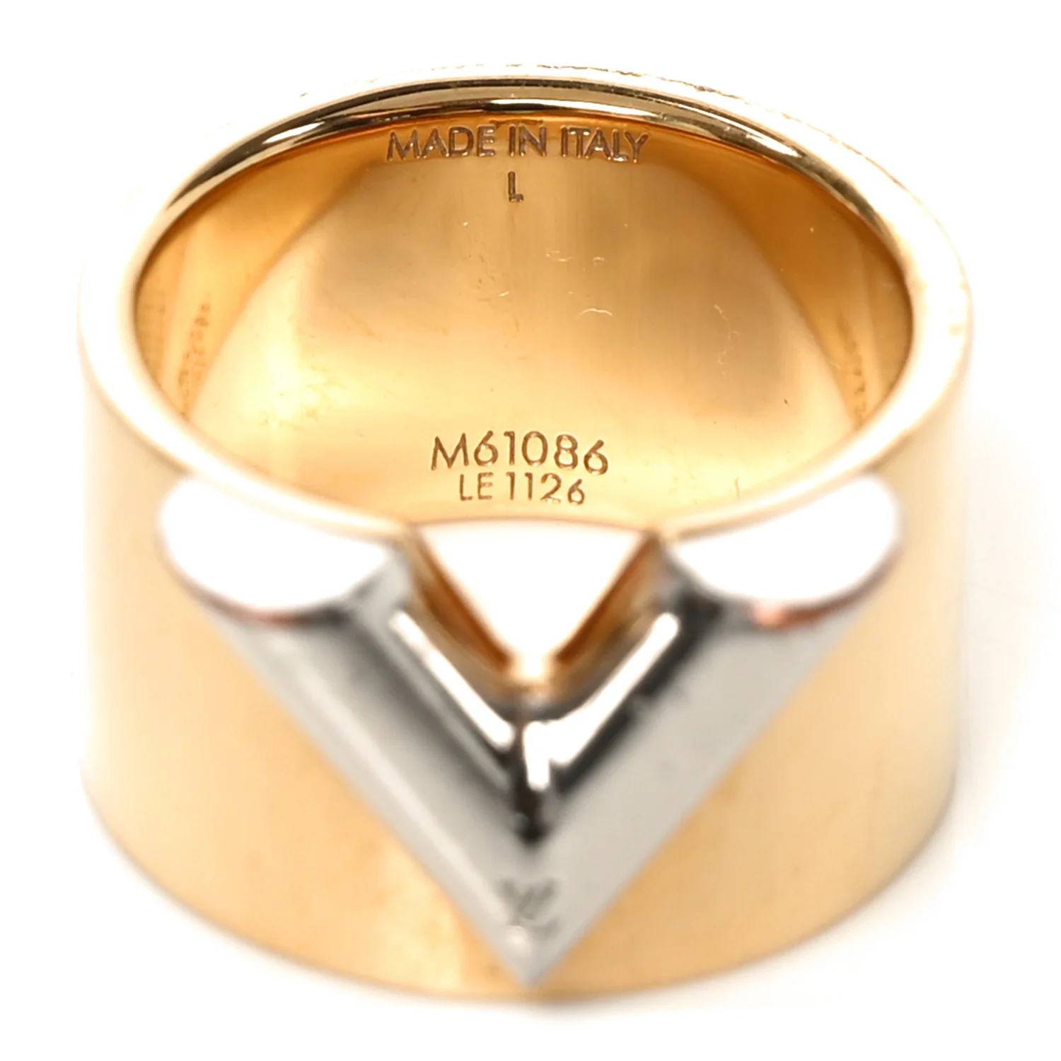 Brass Essential V Ring L 57 8 Gold Silver - Image 4
