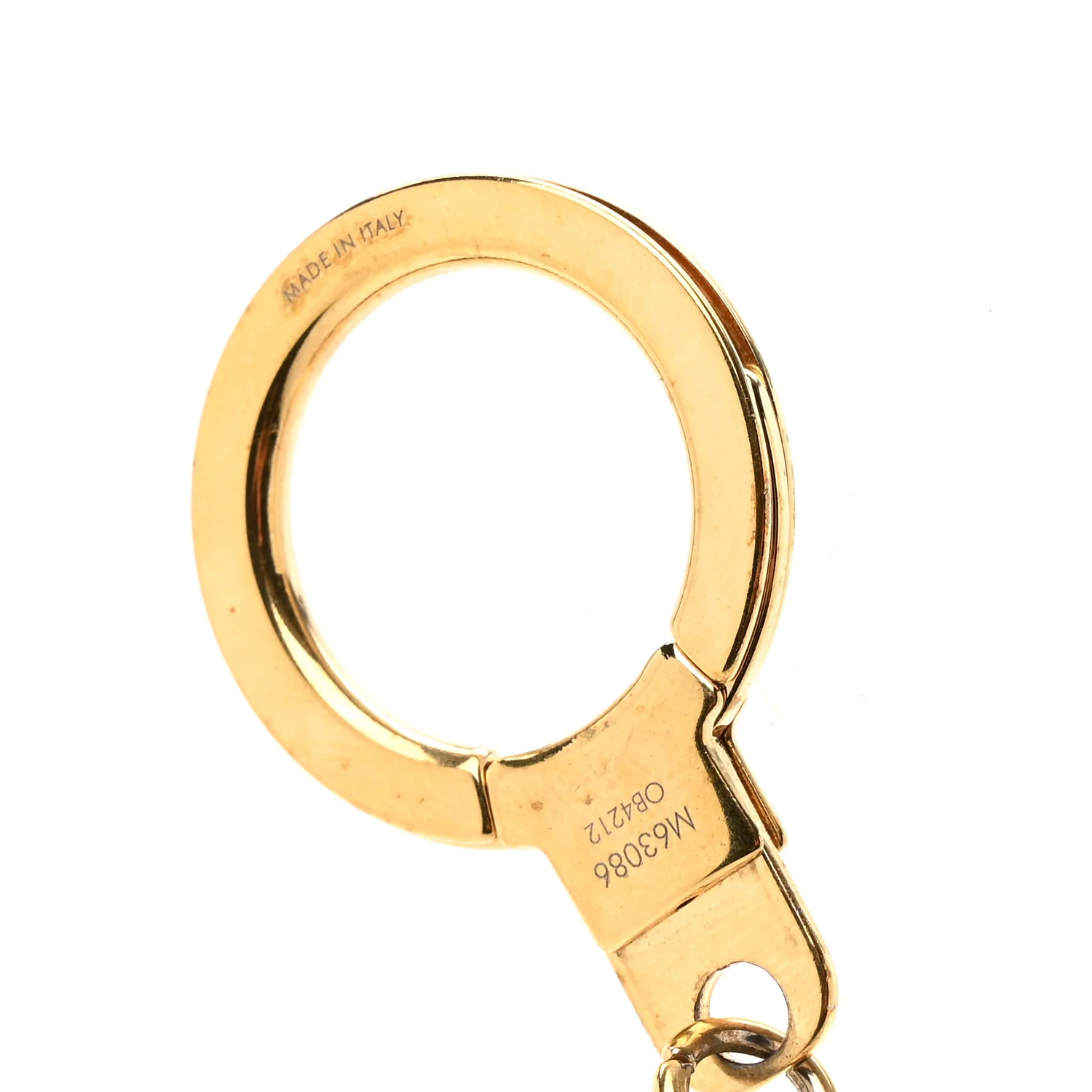 Brass Monogram Blooming Flowers Bag Charm Key Holder Rose Ballerine - Image 3