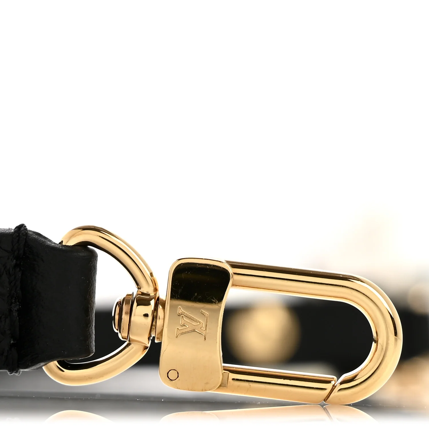 Calfskin Adjustable Shoulder Strap Black - Image 5