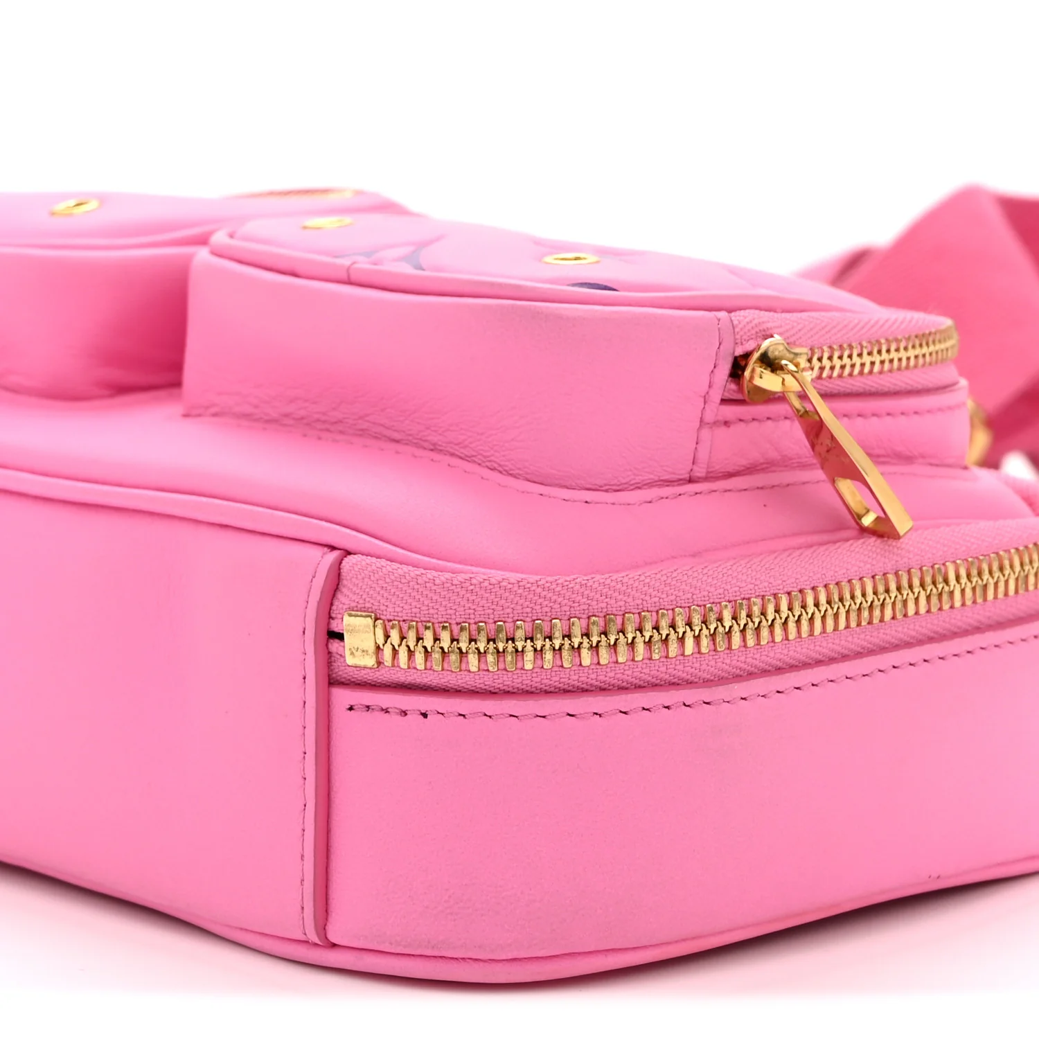 Calfskin Embossed Monogram Vuittamins Utility Crossbody Rose Violet - Image 9