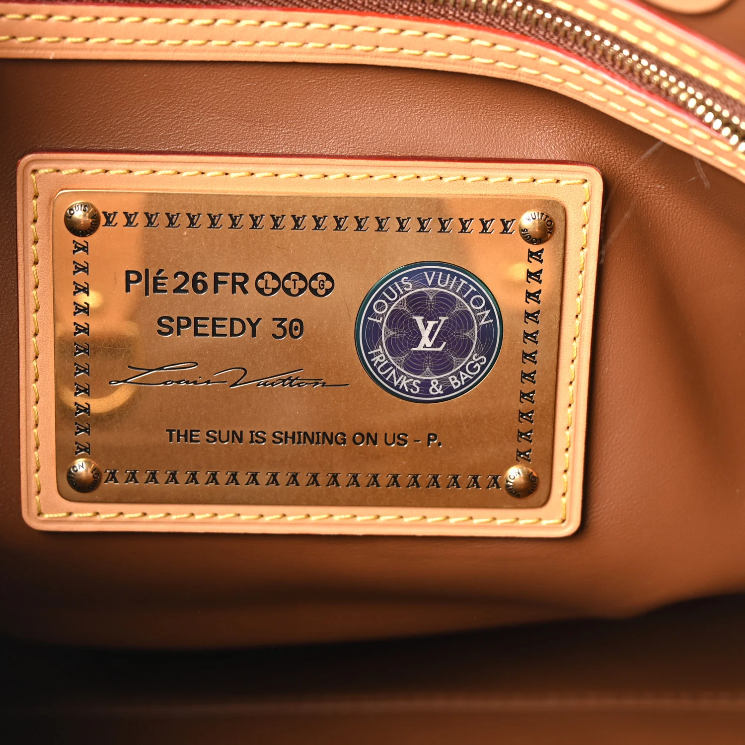 Calfskin Embroidered Monogram Speedy P9 Bandouliere 30 Golden Lotus Purple - Image 7