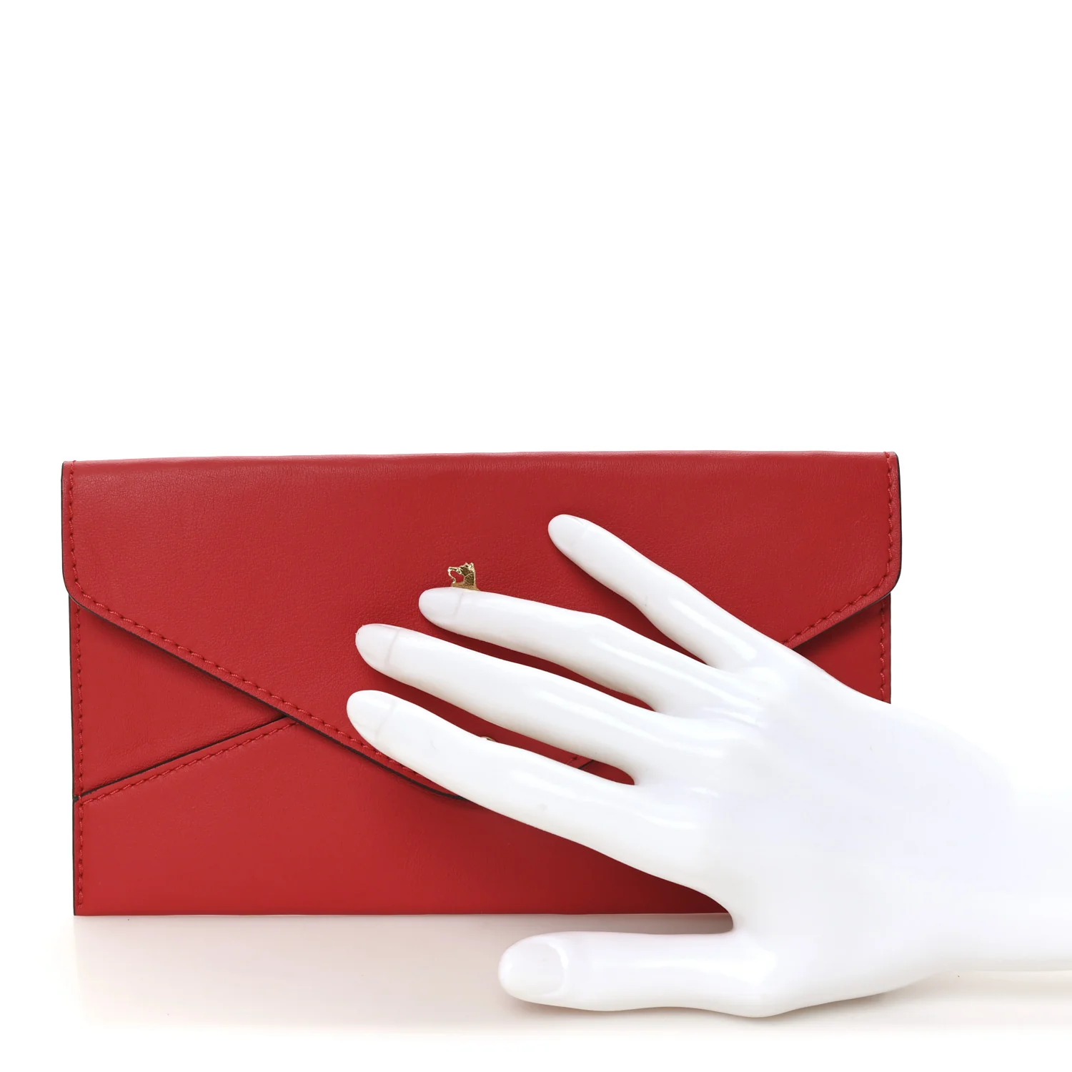 Calfskin Envelope Pouch Red - Image 2