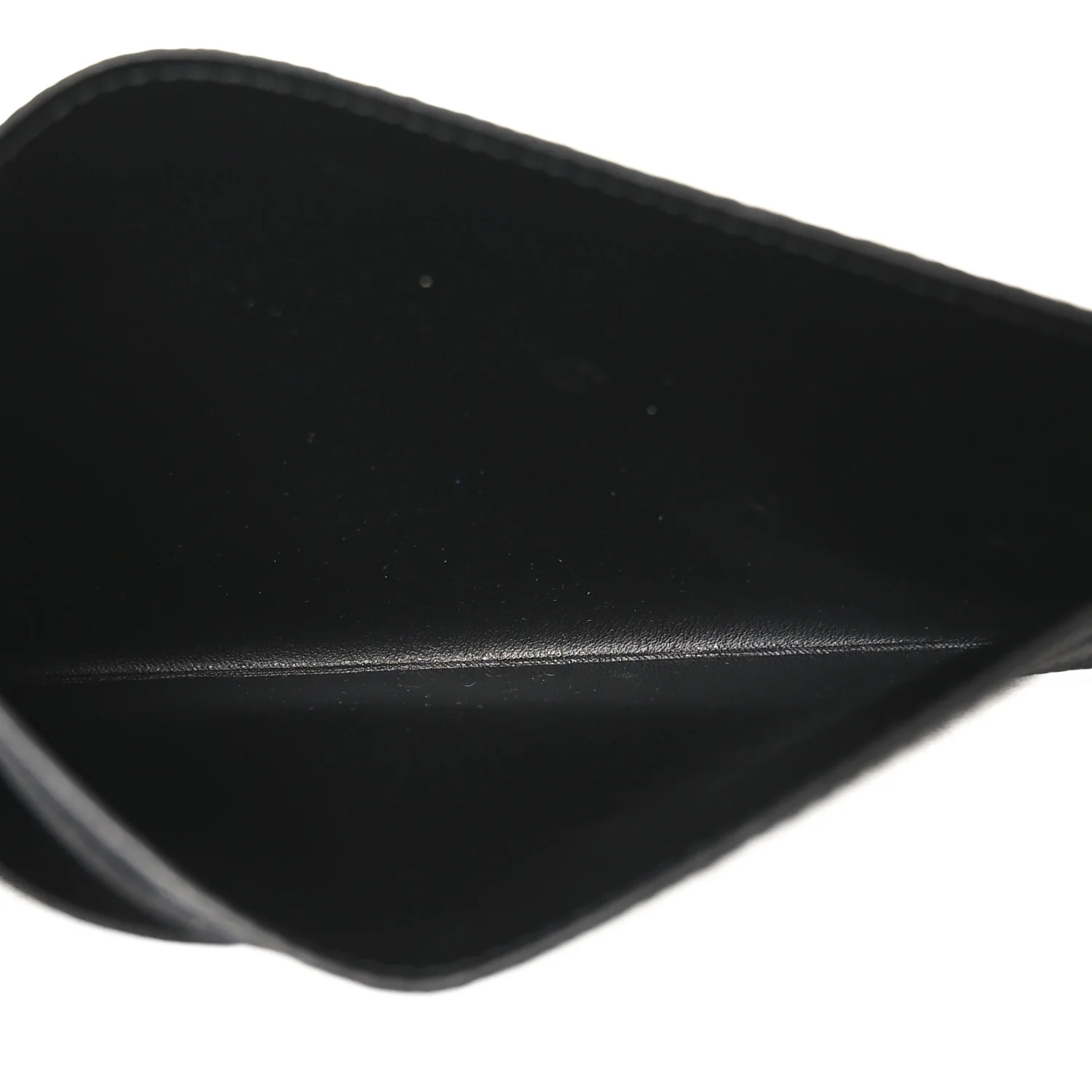 Calfskin Felicie Chain Wallet Card Holder Insert Black - Image 5
