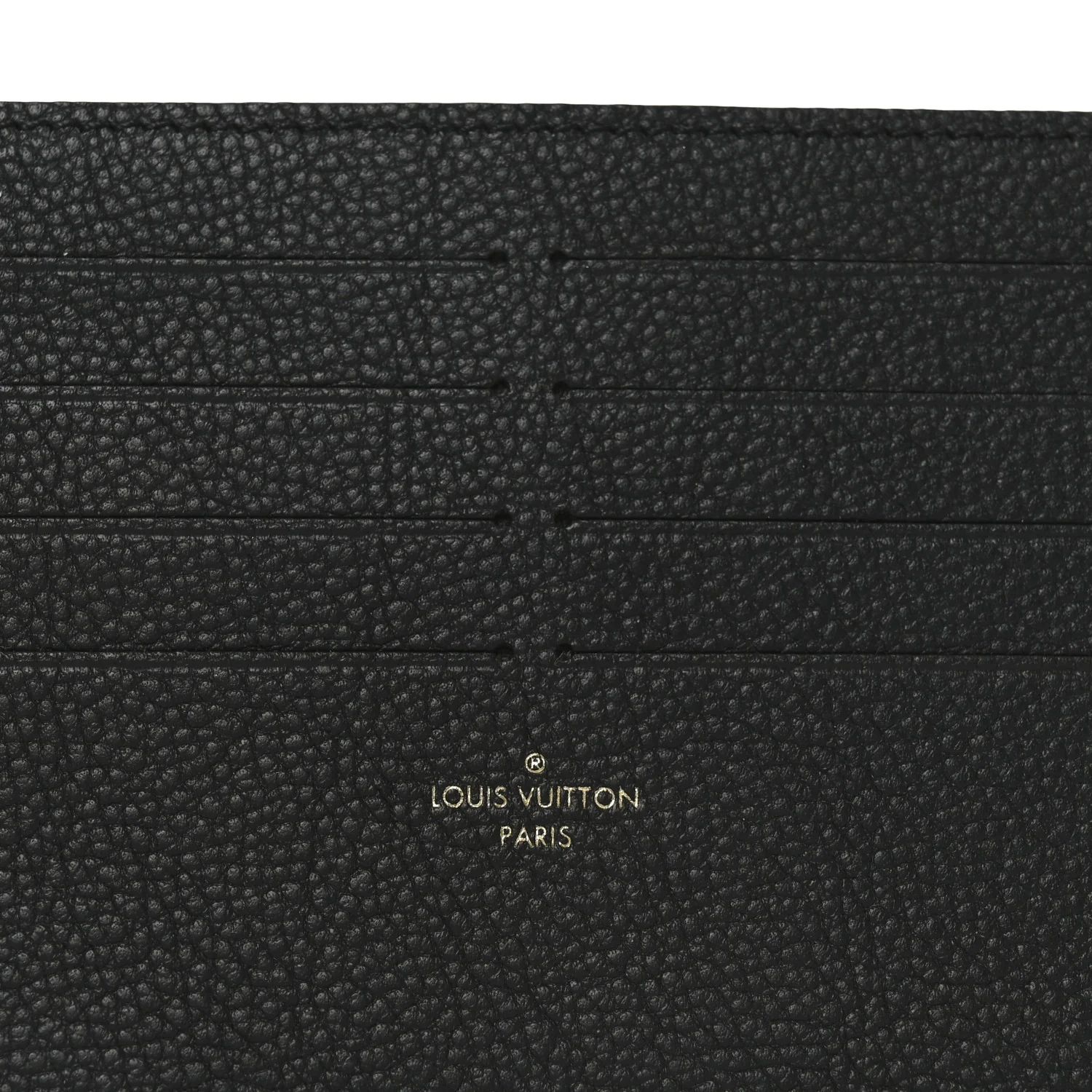 Calfskin Felicie Chain Wallet Card Holder Insert Black - Image 6