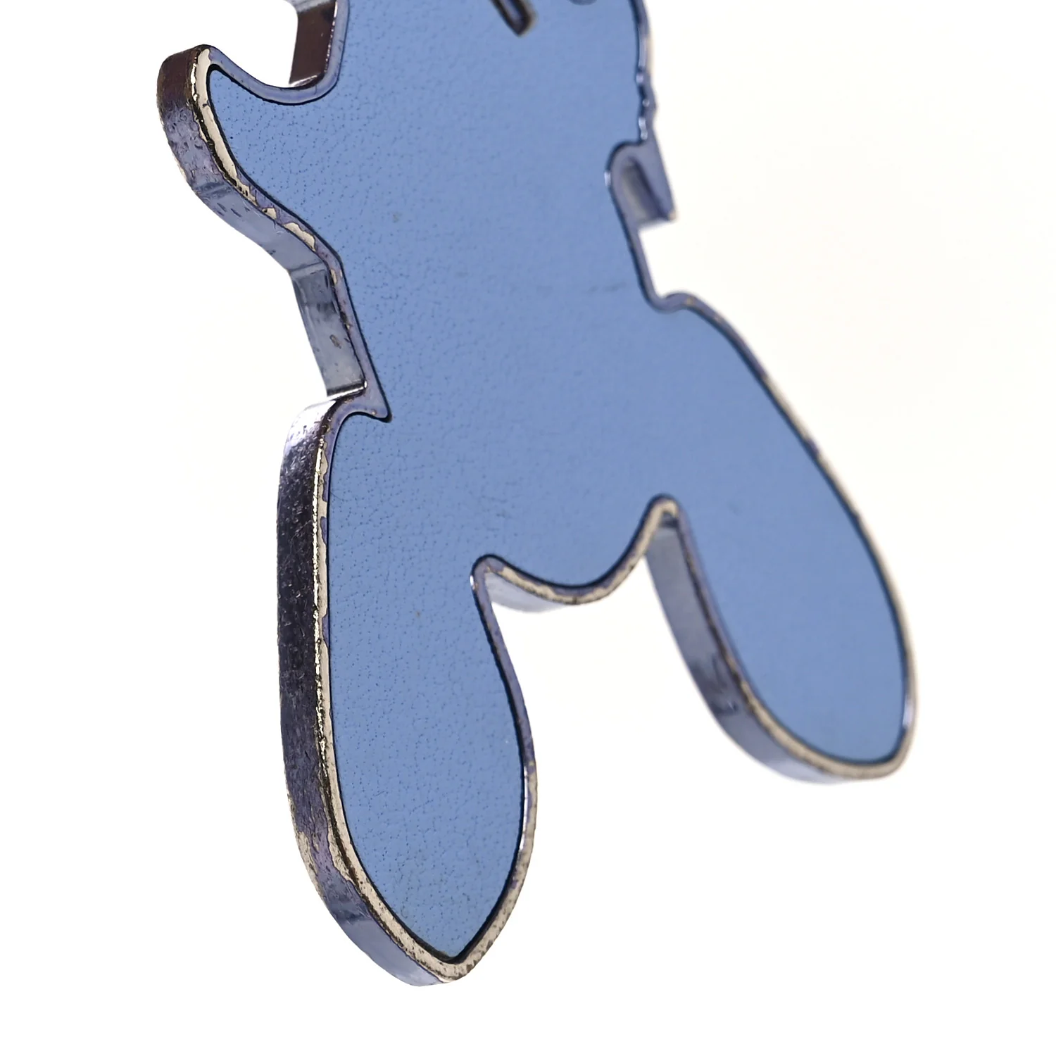 Calfskin Jeff Koons Masters LV Rabbit Bag Charm Key Ring Blue - Image 4