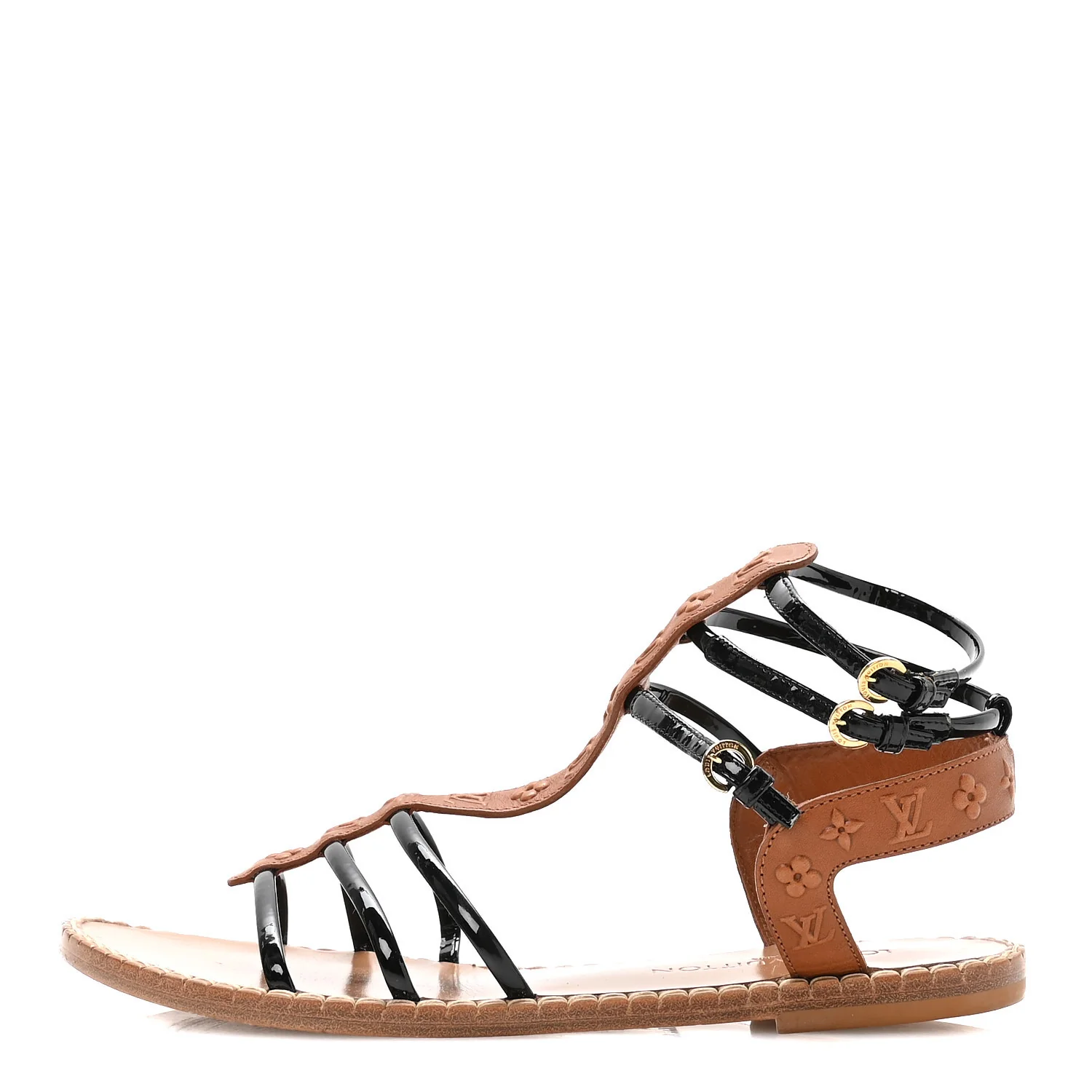 Calfskin Key West Sandals 39 Brown