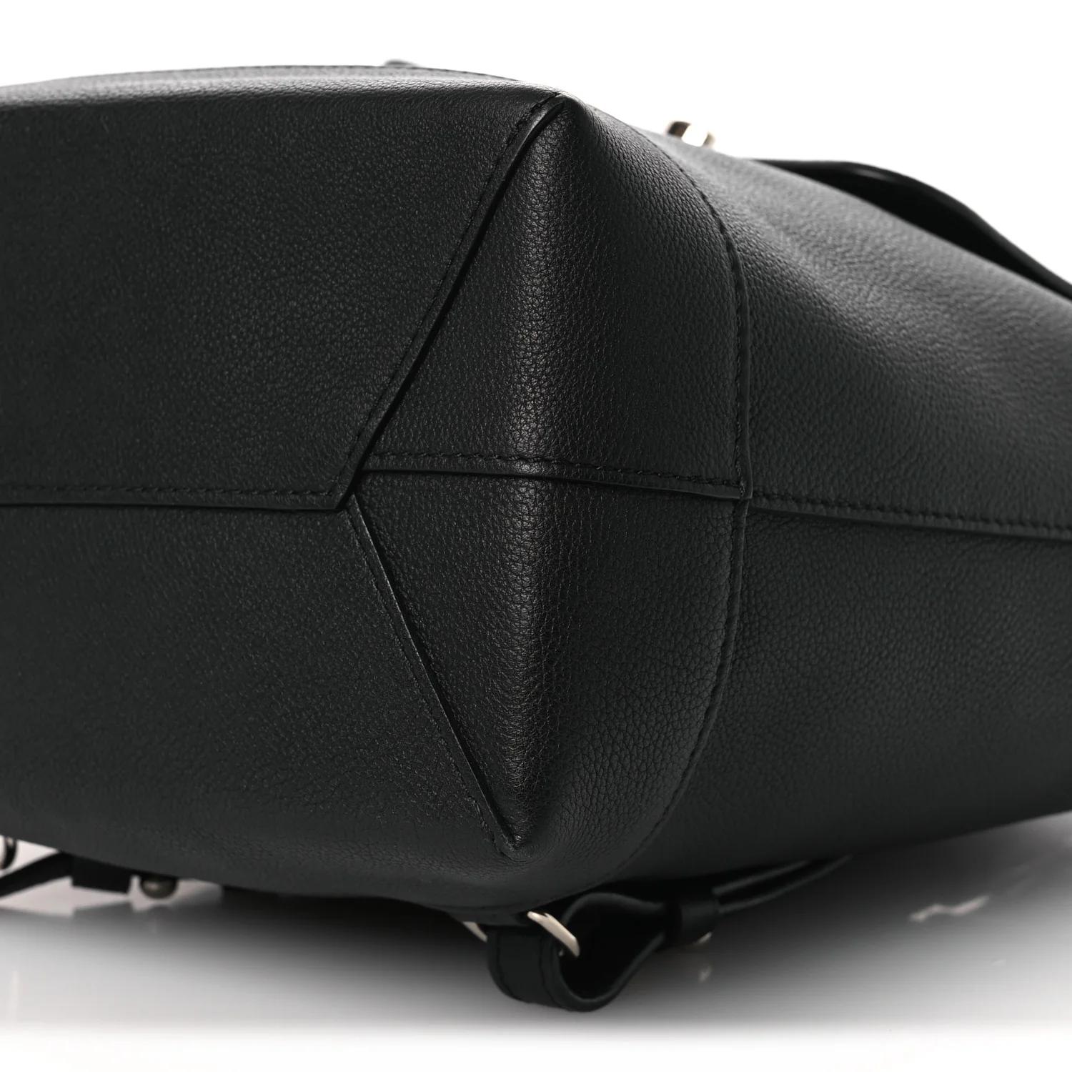 Calfskin Lockme Backpack Black - Image 8