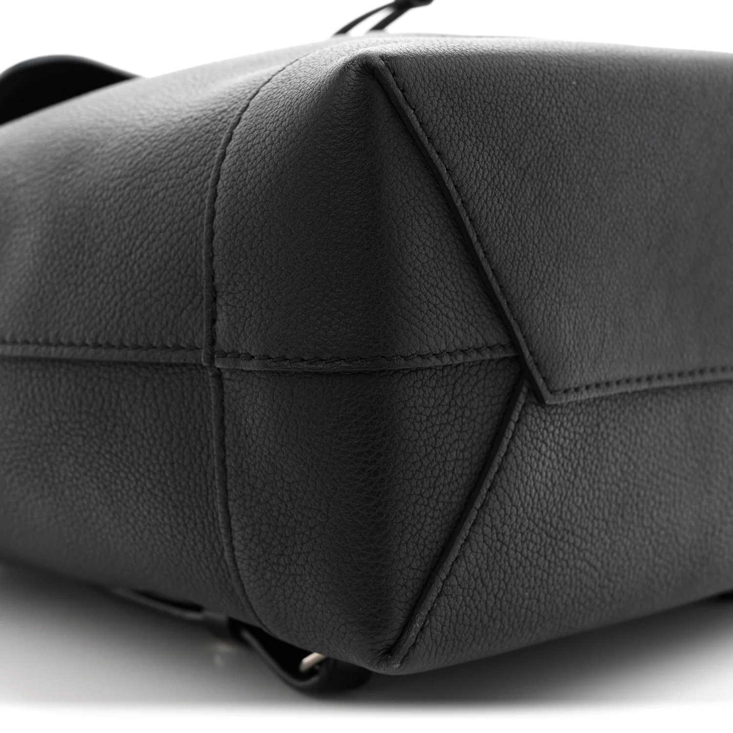 Calfskin Lockme Backpack Black - Image 8