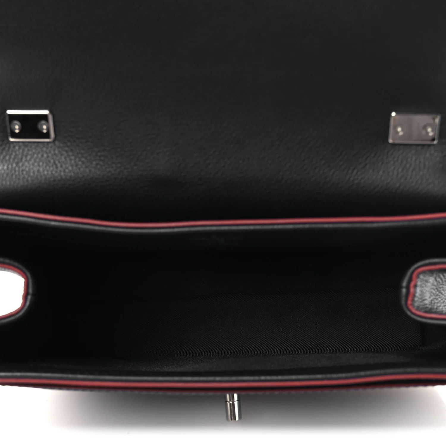 Calfskin Lockme II Chain Bag BB Marine Rouge - Image 5