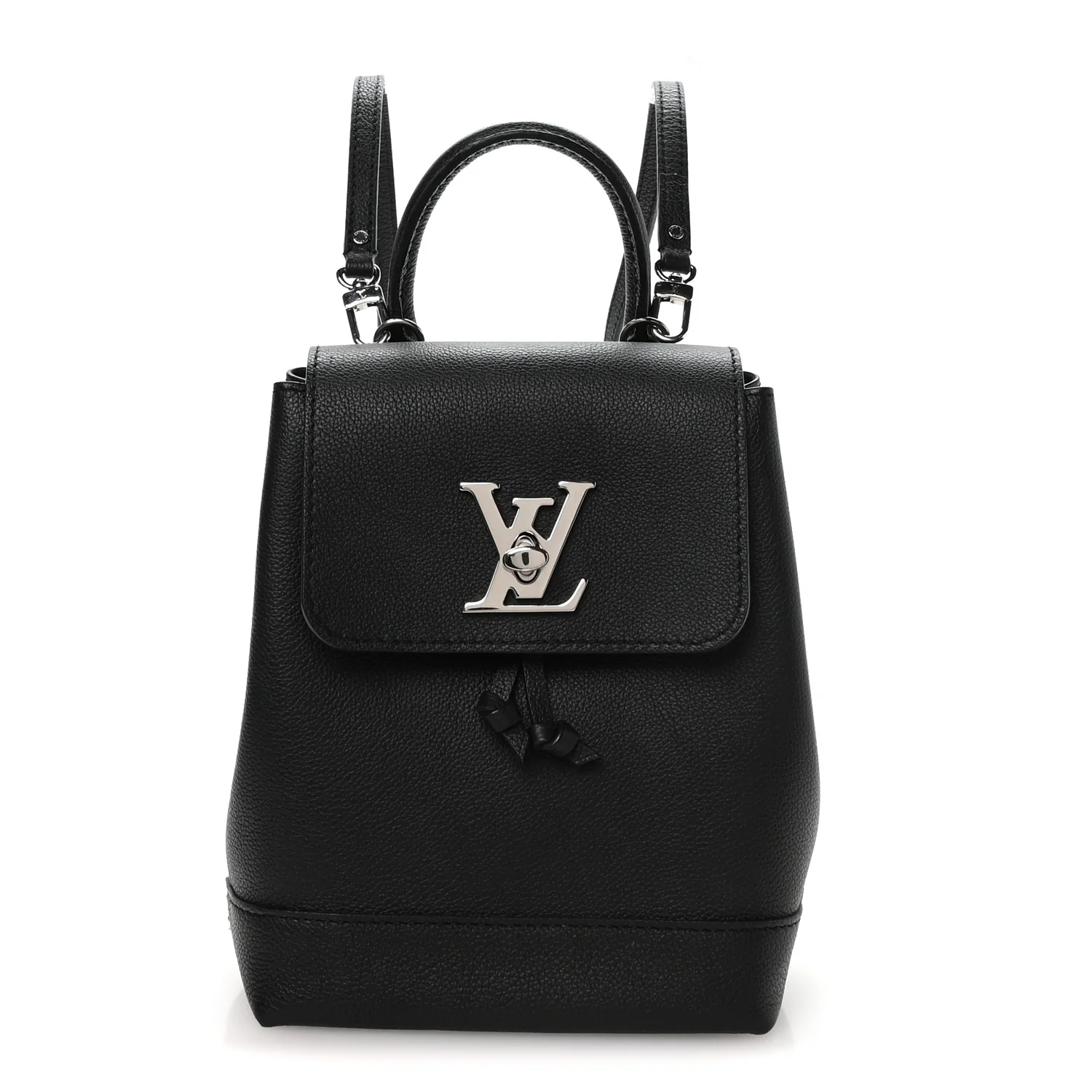 Calfskin Lockme Mini Backpack Black