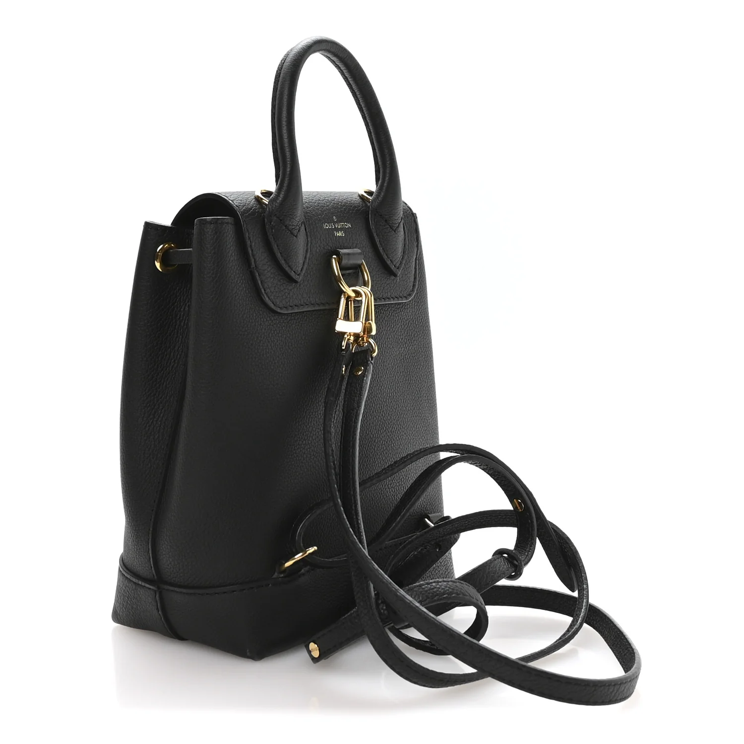 Calfskin Lockme Mini Backpack Black - Image 3