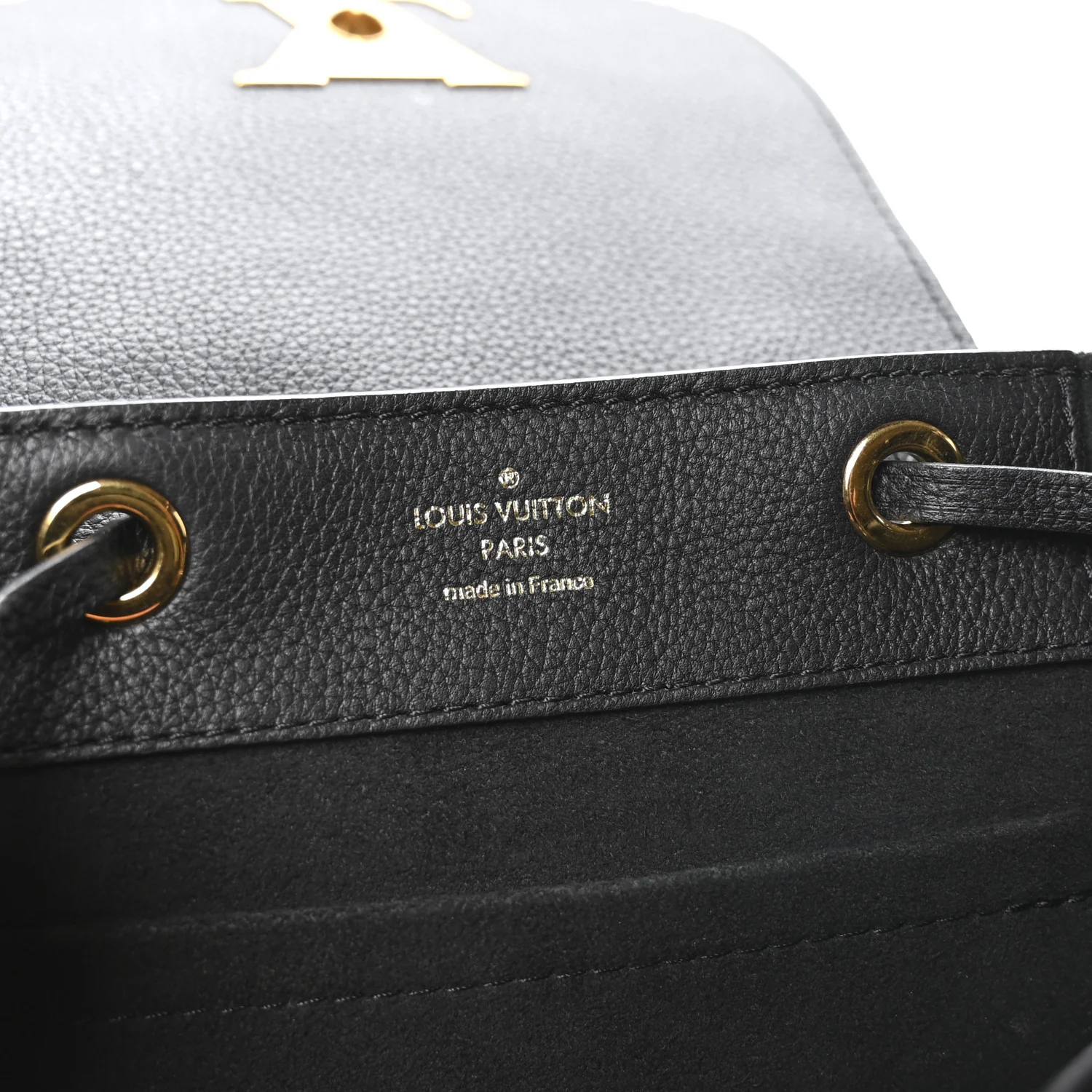 Calfskin Lockme Mini Backpack Black - Image 6