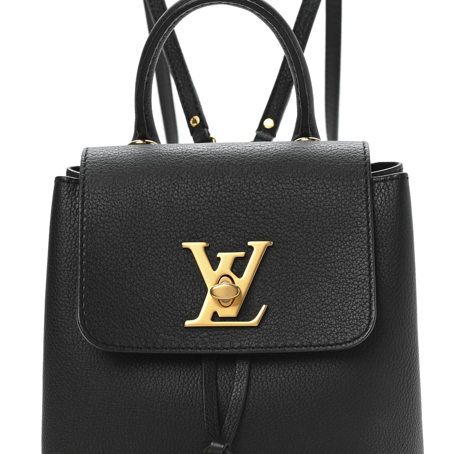 Calfskin Lockme Mini Backpack Black - Image 8