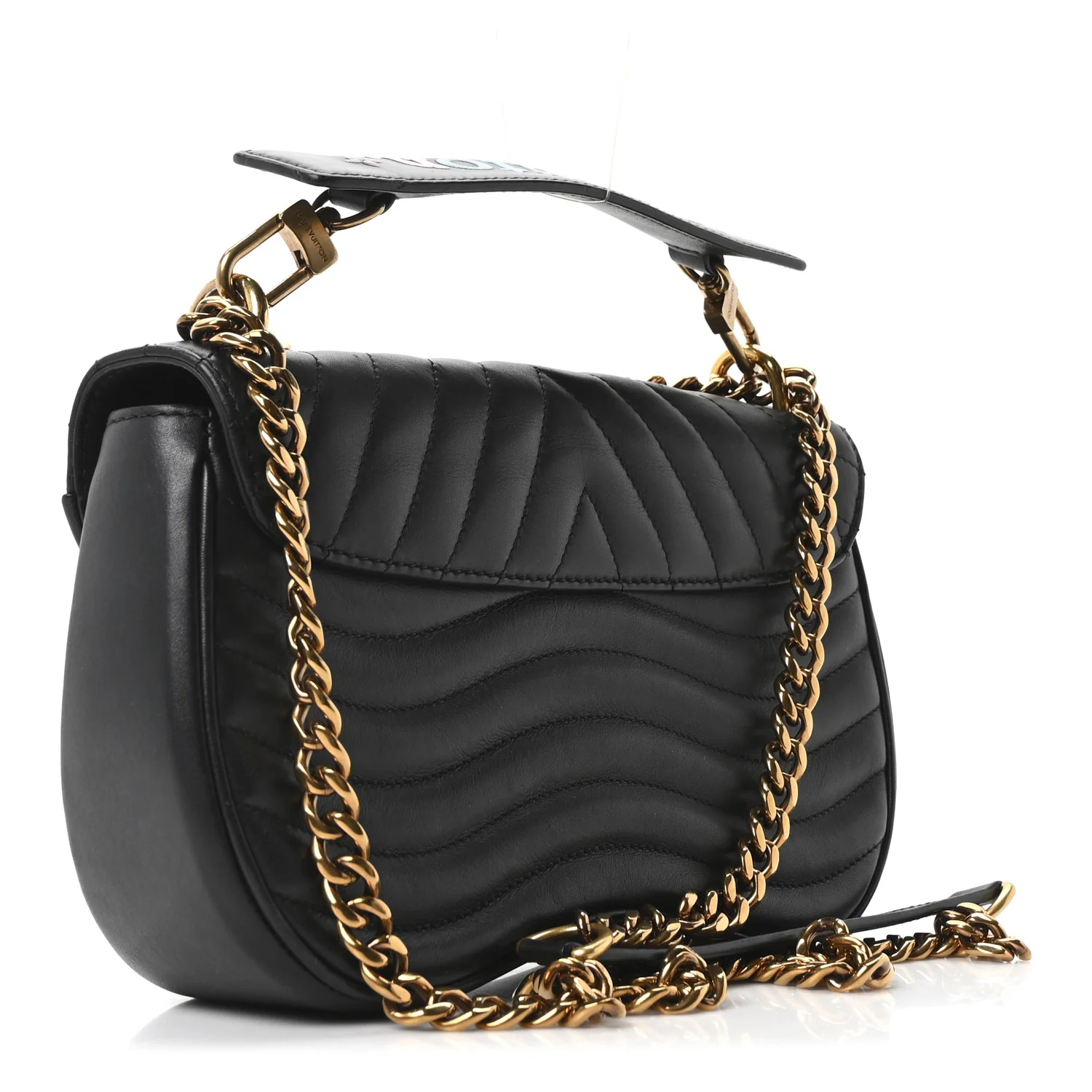 Calfskin Love Lock New Wave Chain MM Black - Image 3