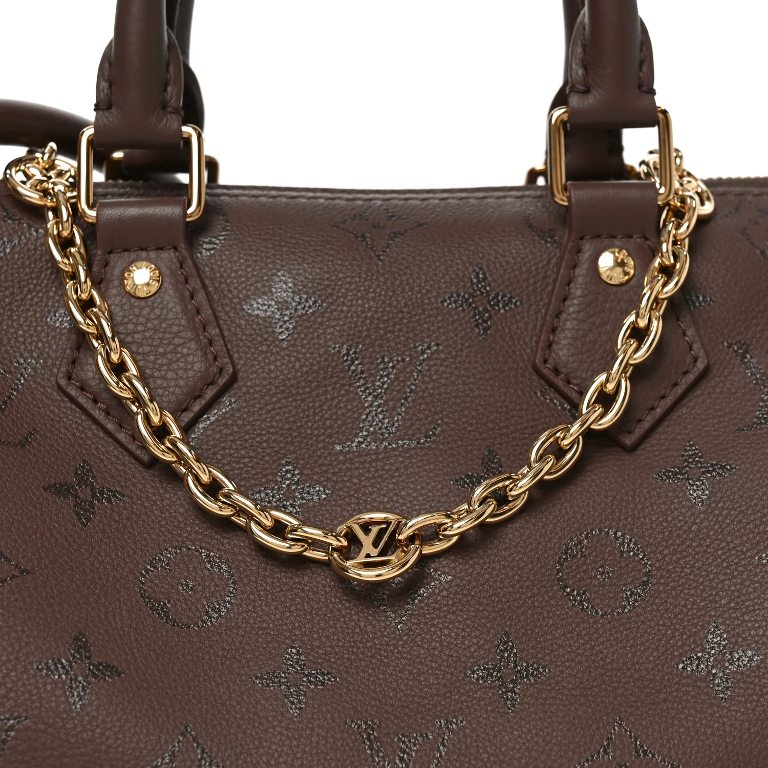 Calfskin LV Bliss Speedy Bandouliere 25 Brun - Image 6