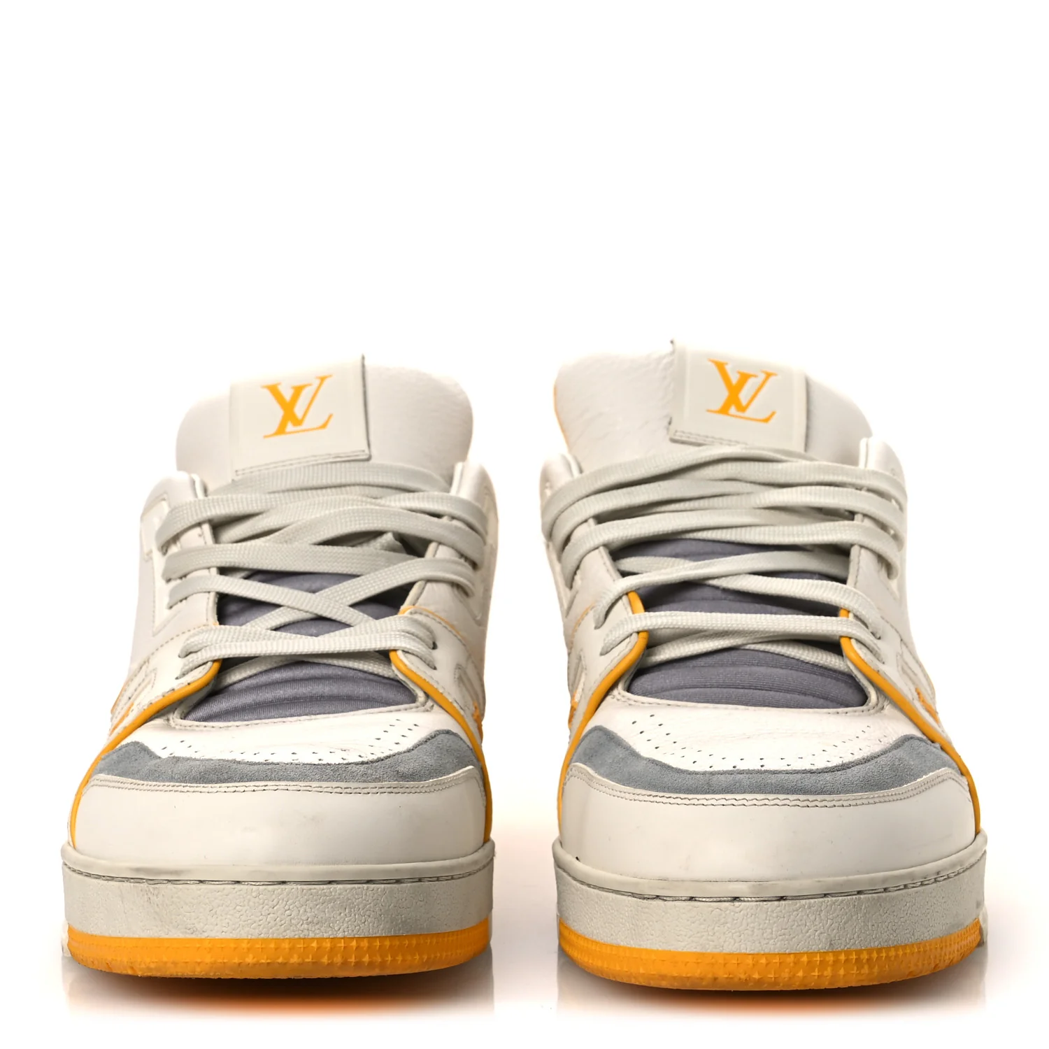 Calfskin LV Trainer Sneakers 11 Yellow - Image 3