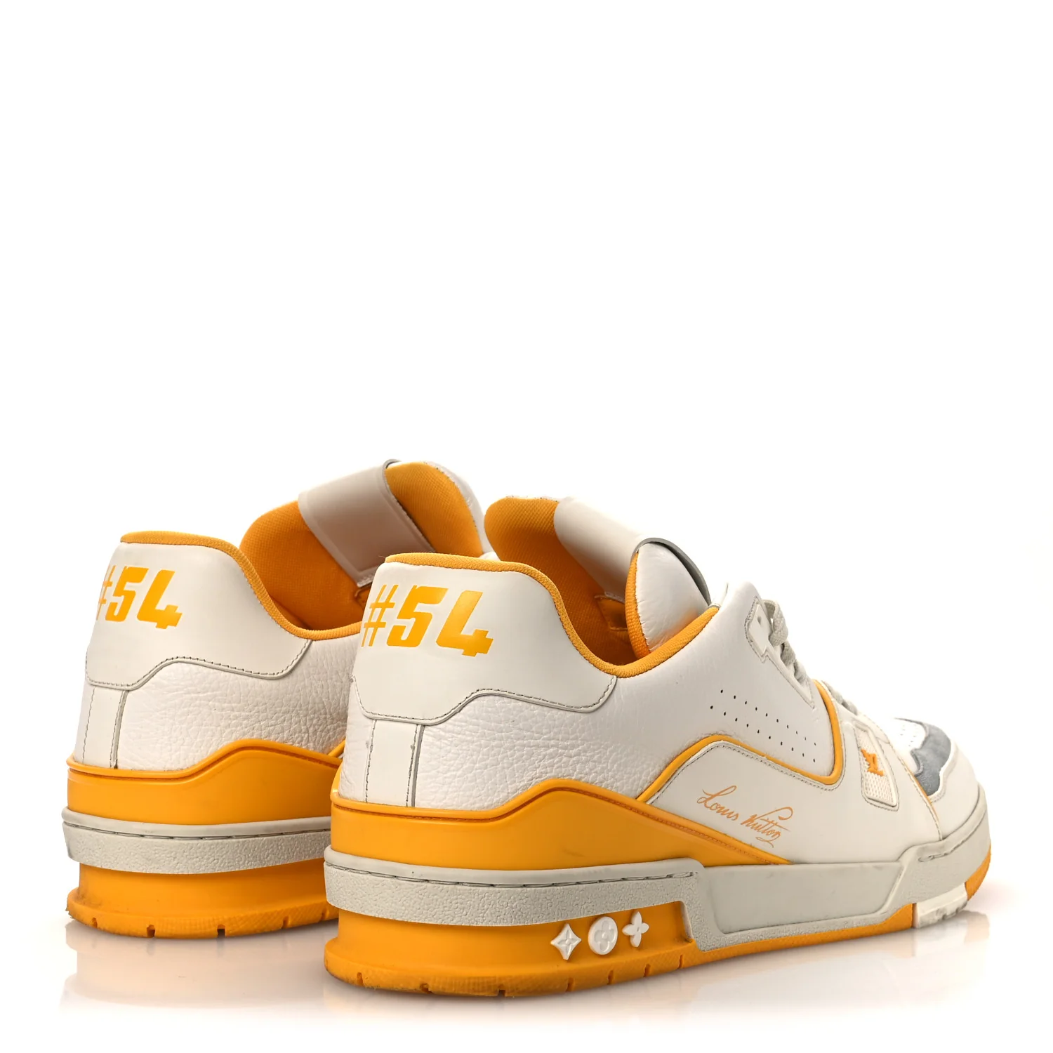 Calfskin LV Trainer Sneakers 11 Yellow - Image 5