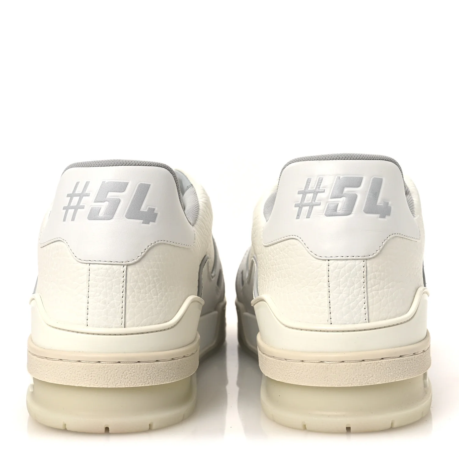 Calfskin Mens LV Trainer Sneakers 10 White - Image 6