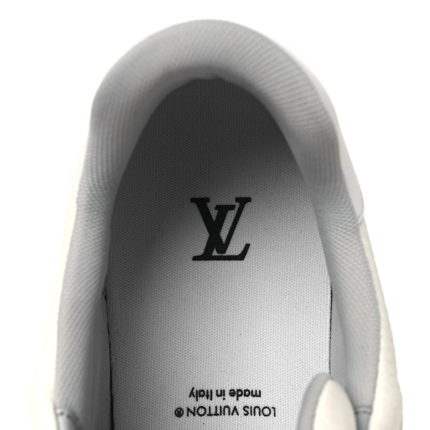 Calfskin Mens LV Trainer Sneakers 10 White - Image 9