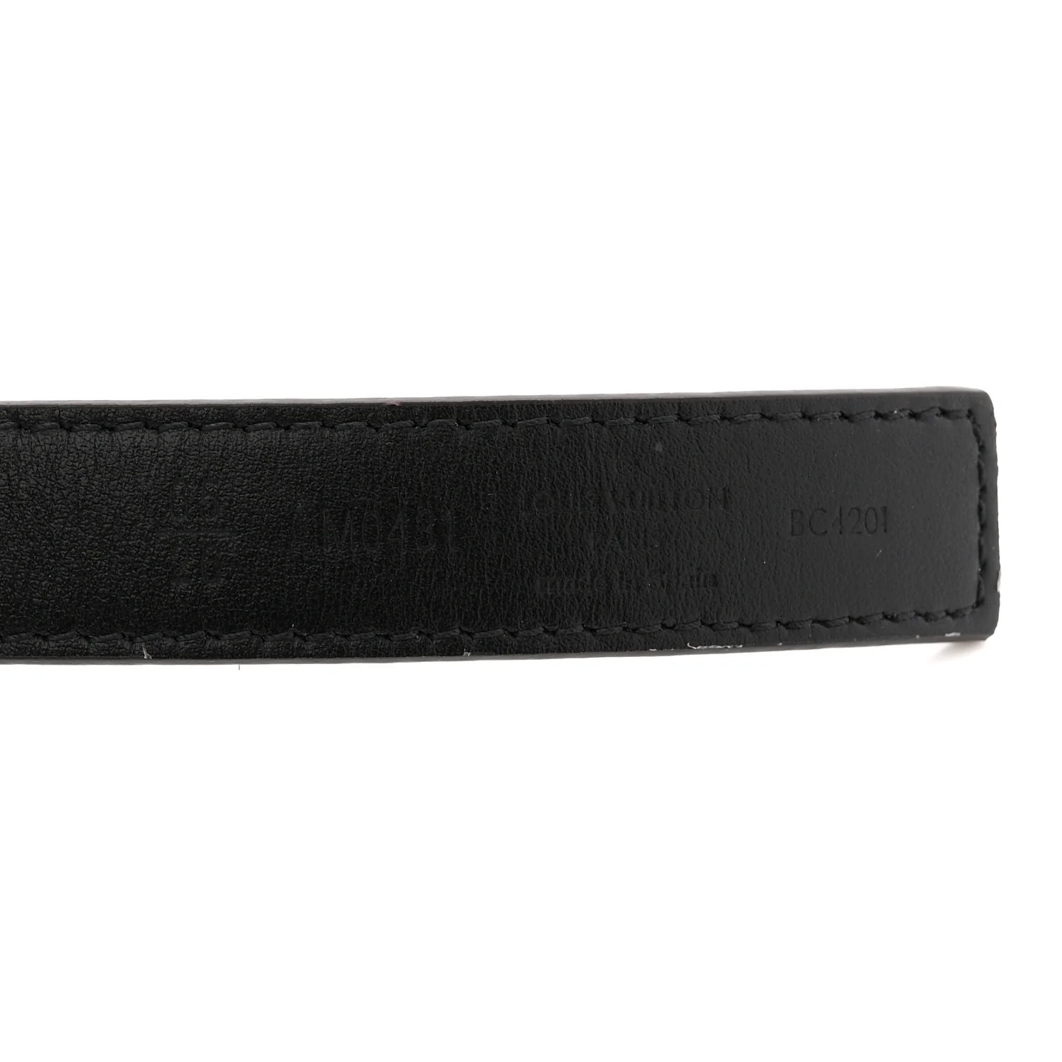 Calfskin Monogram 20mm LV Initiales Reversible Belt 65 26 Black - Image 7