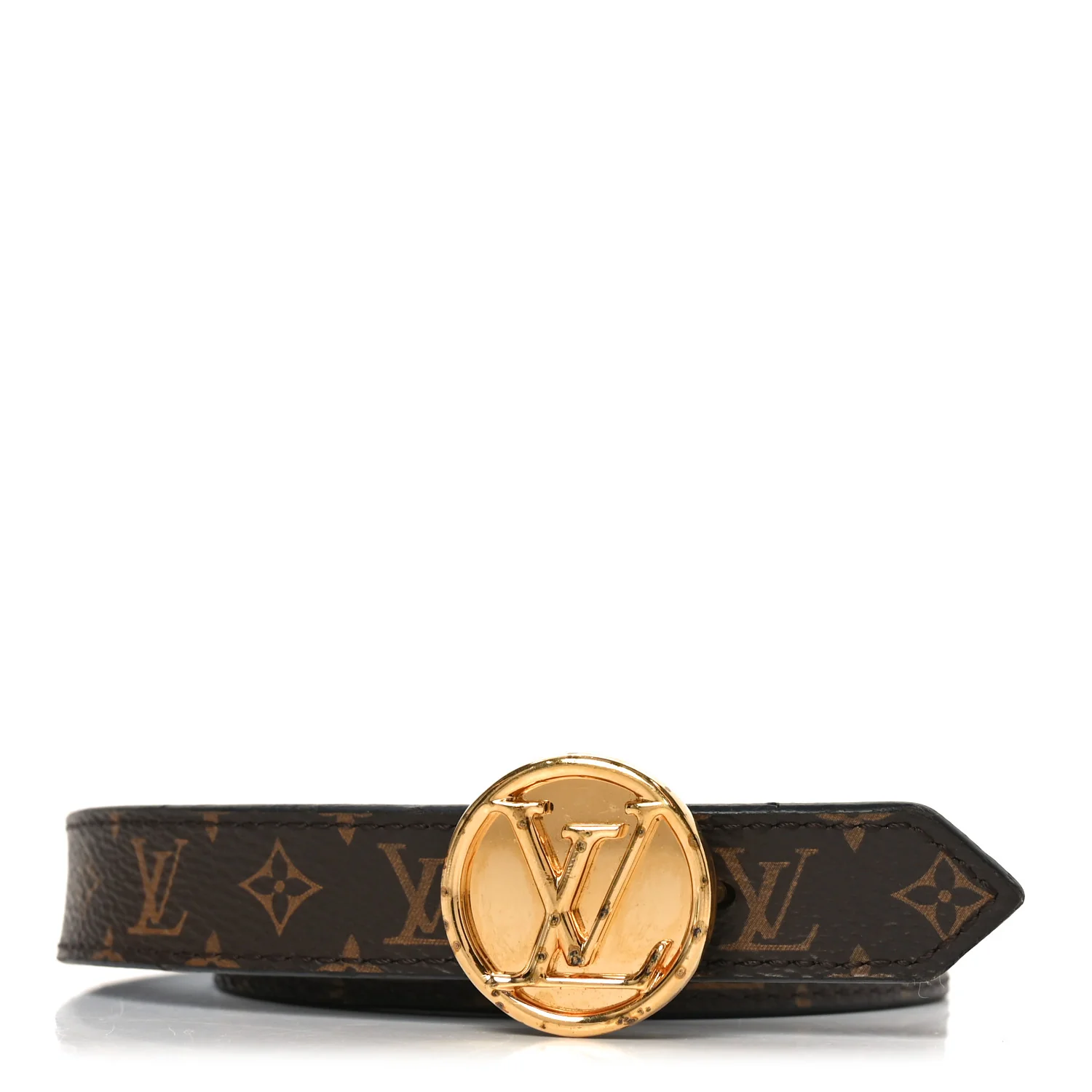 Calfskin Monogram 25mm LV Circle Reversible 80 32 Belt Black
