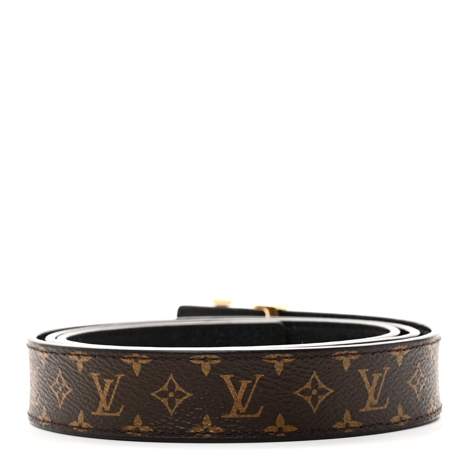 Calfskin Monogram 25mm LV Iconic Reversible Belt Black 95 38 Black - Image 2