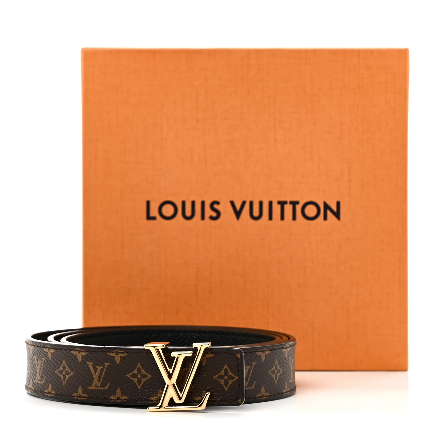 Calfskin Monogram 25mm LV Iconic Reversible Belt Black 95 38 Black - Image 6