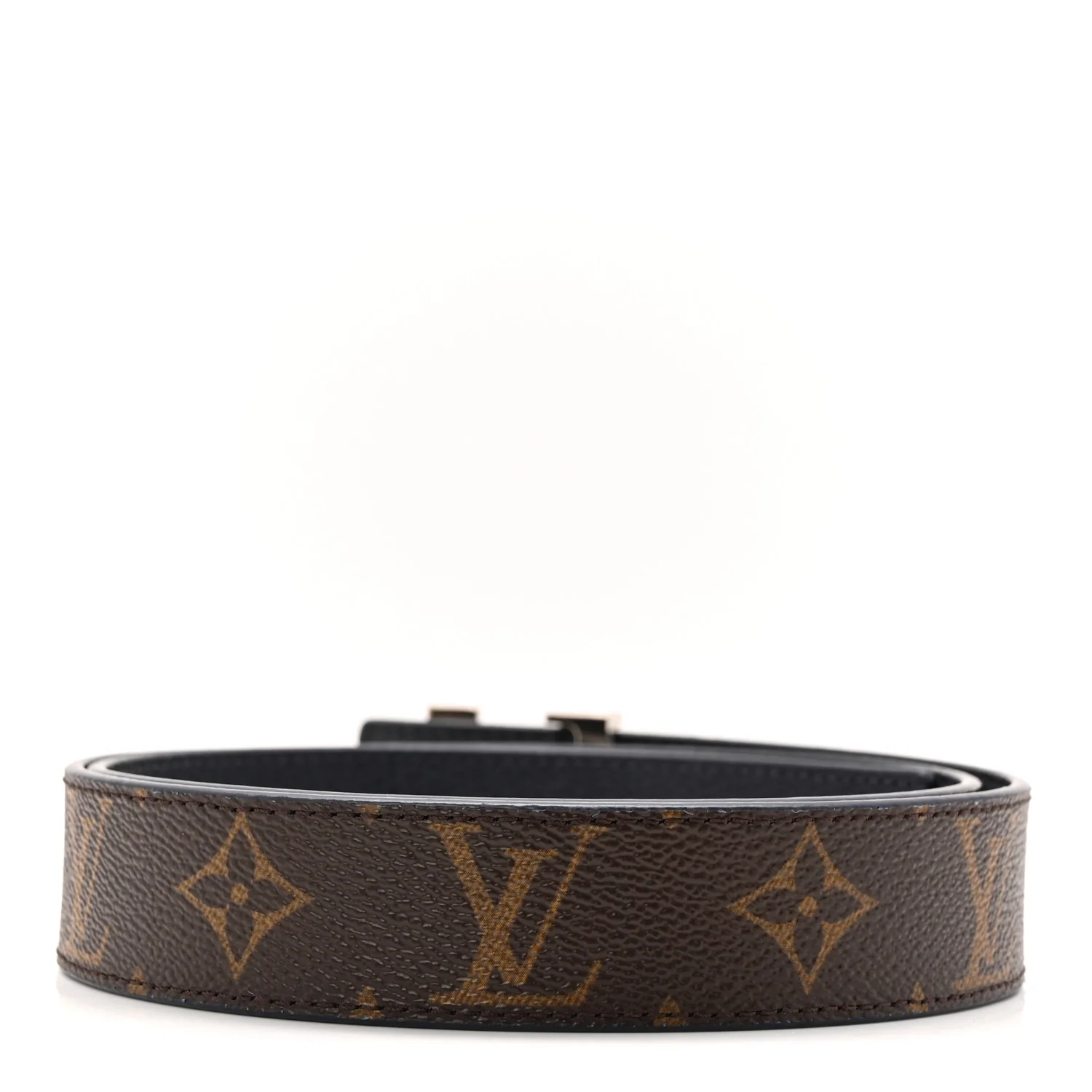 Calfskin Monogram 30mm LV Initiales Reversible Belt 80 32 Marine - Image 3
