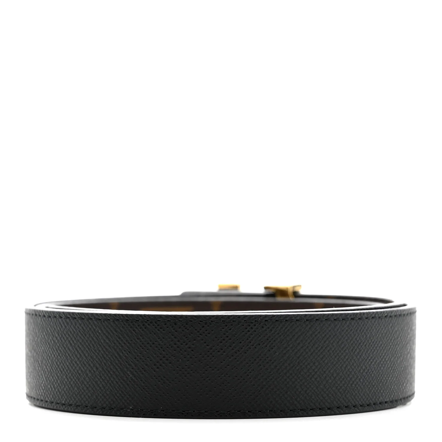Calfskin Monogram 30mm LV Initiales Reversible Belt 85 34 Black - Image 4