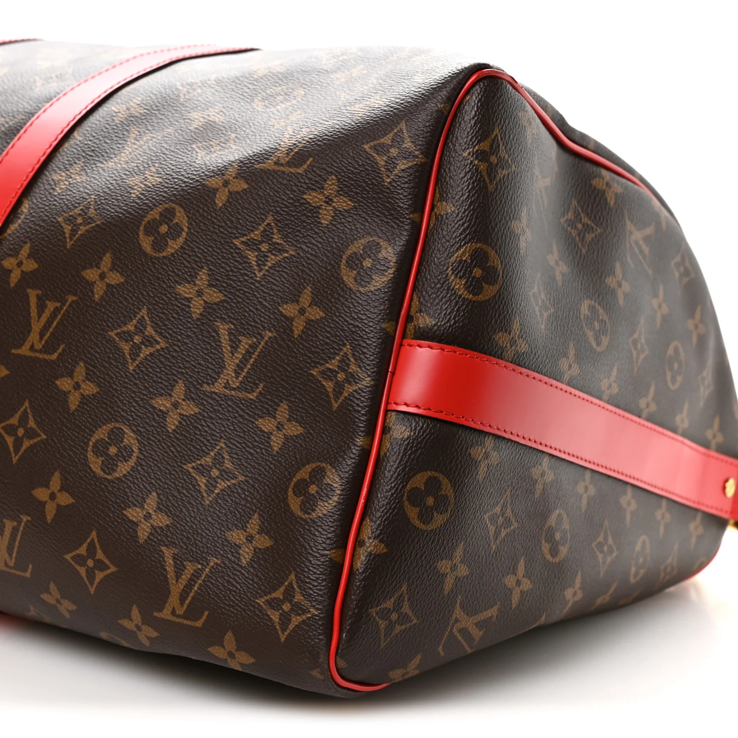Calfskin Monogram Keepall Bandouliere 50 Coquelicot - Image 8