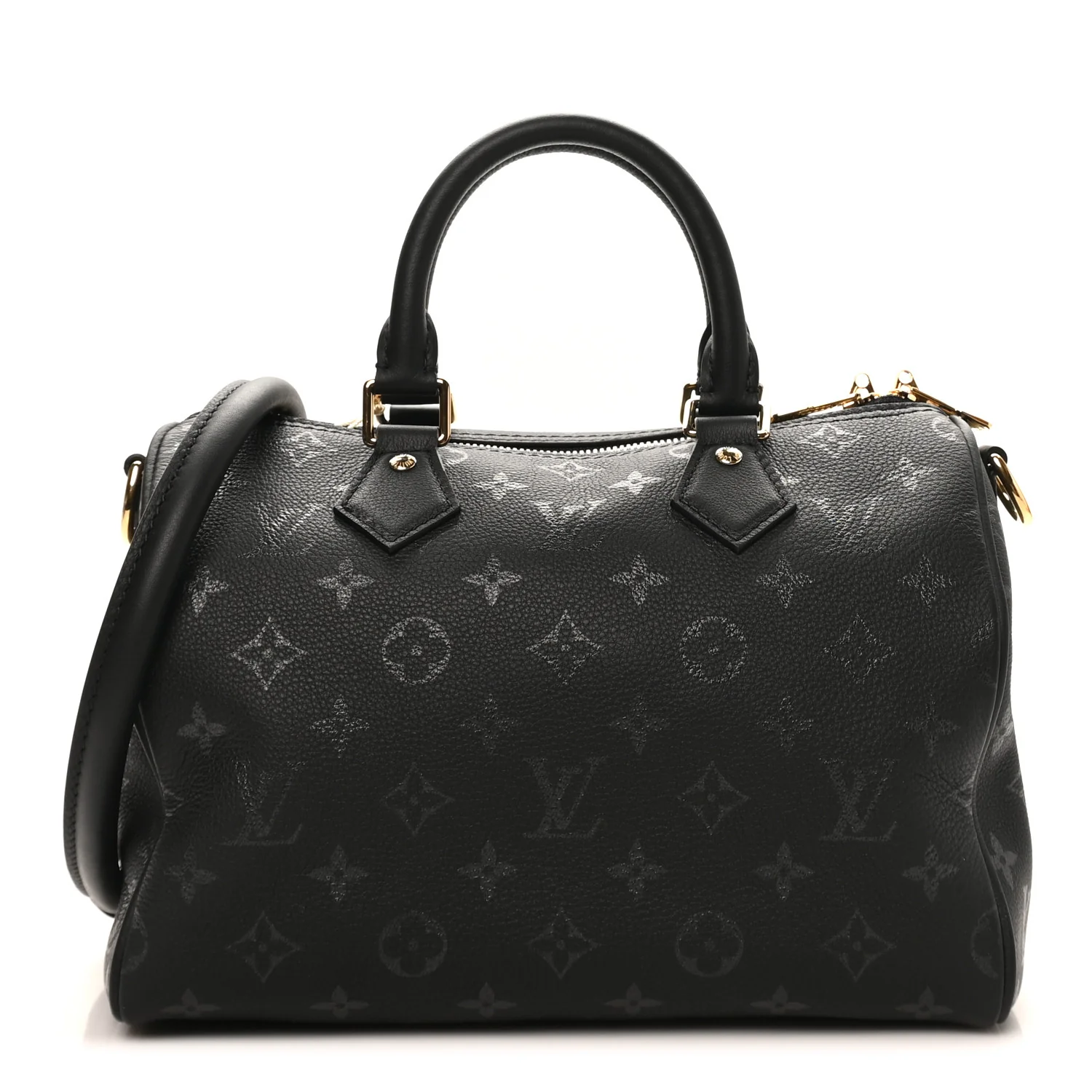 Calfskin Monogram LV Bliss Speedy Bandouliere 25 Black