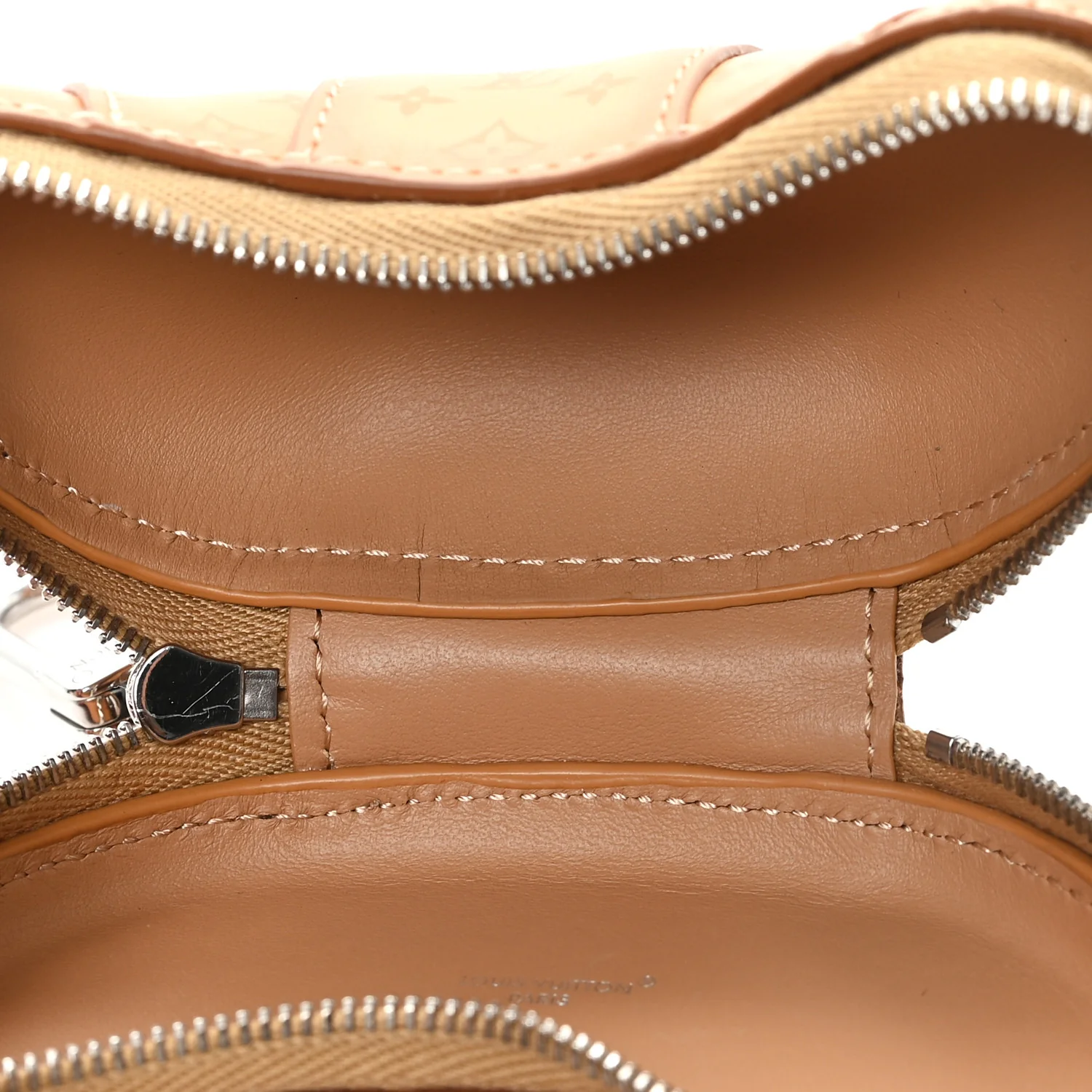 Calfskin Monogram LV Croissant Bag Charm Brown - Image 3