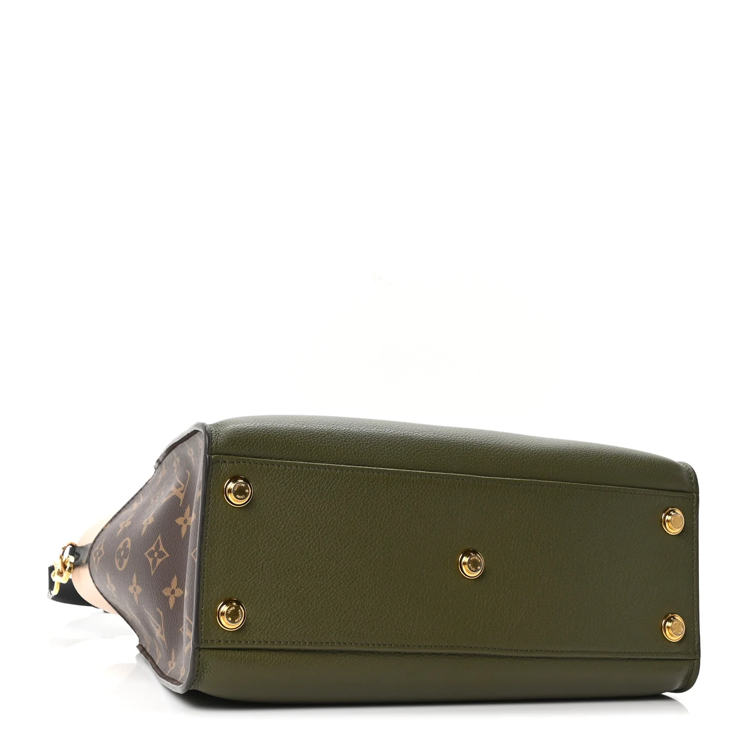 Calfskin Monogram On My Side MM Laurier Green Toffee Latte Beige - Image 3