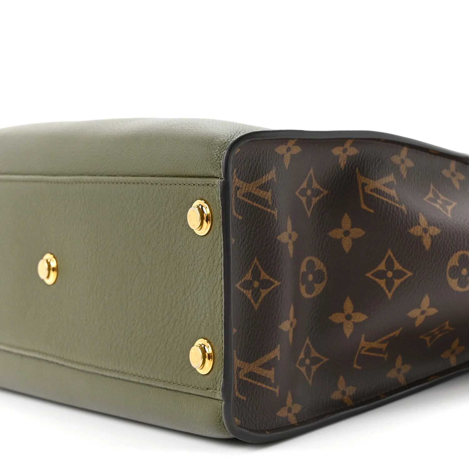 Calfskin Monogram On My Side MM Laurier Green Toffee Latte Beige - Image 8