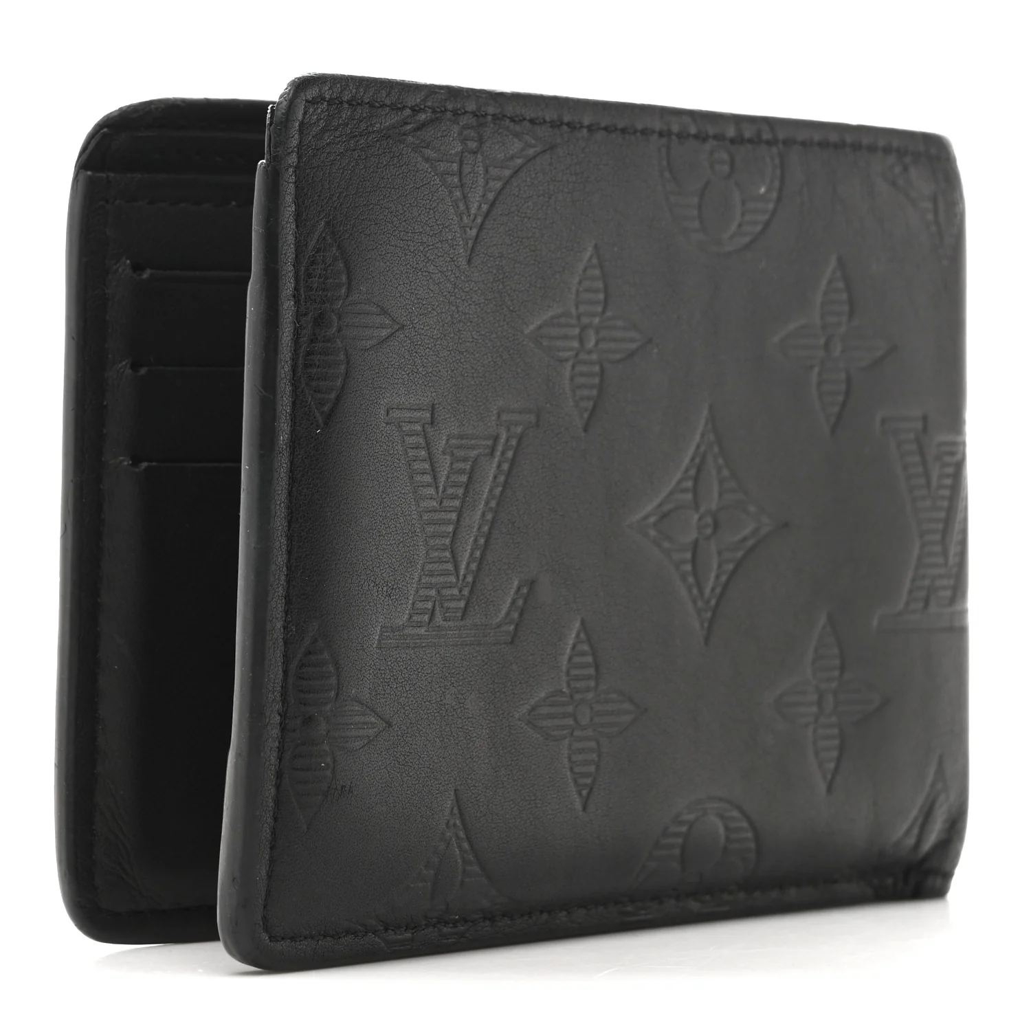 Calfskin Monogram Shadow Multiple Wallet Black - Image 3