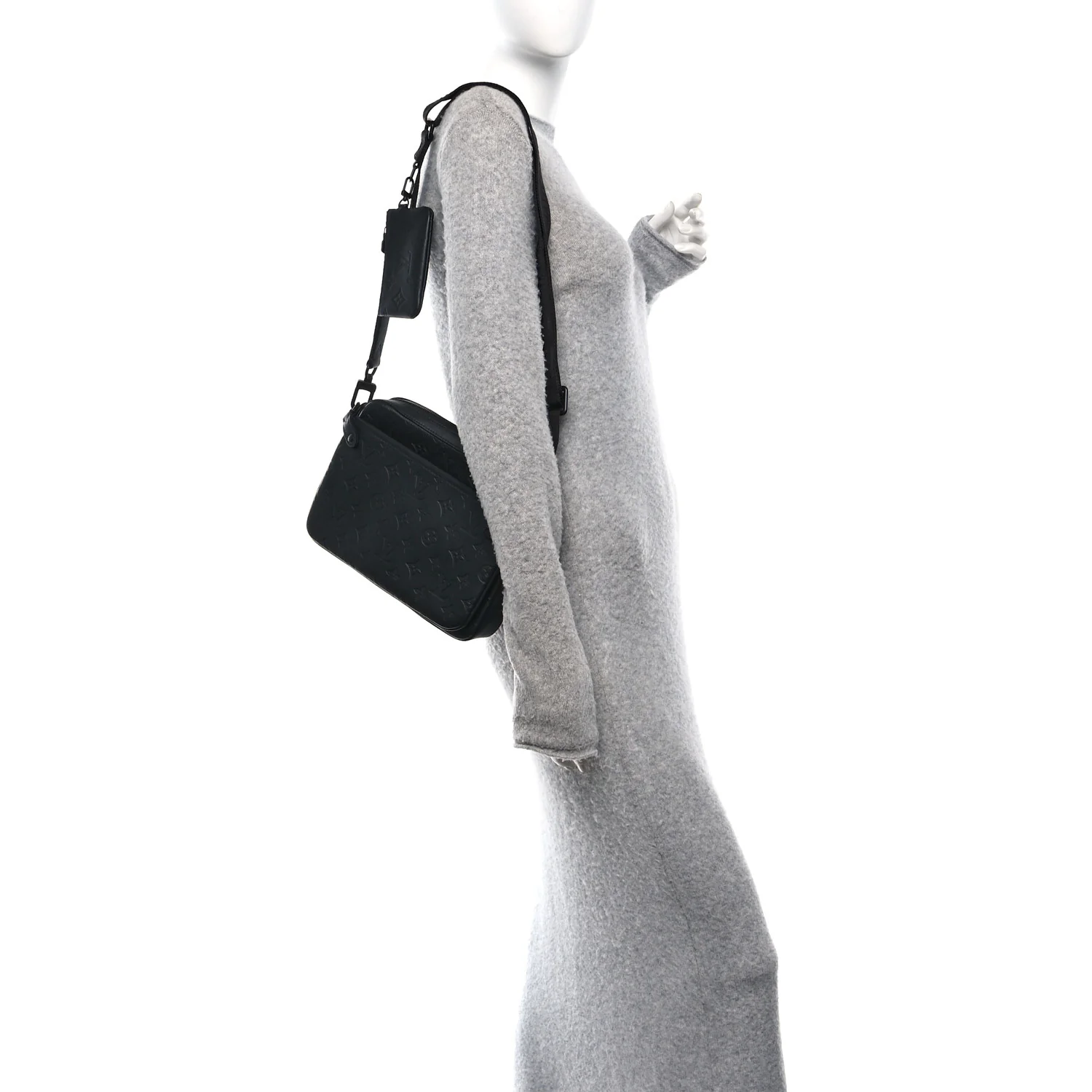 Calfskin Monogram Shadow Trio Messenger Black - Image 2