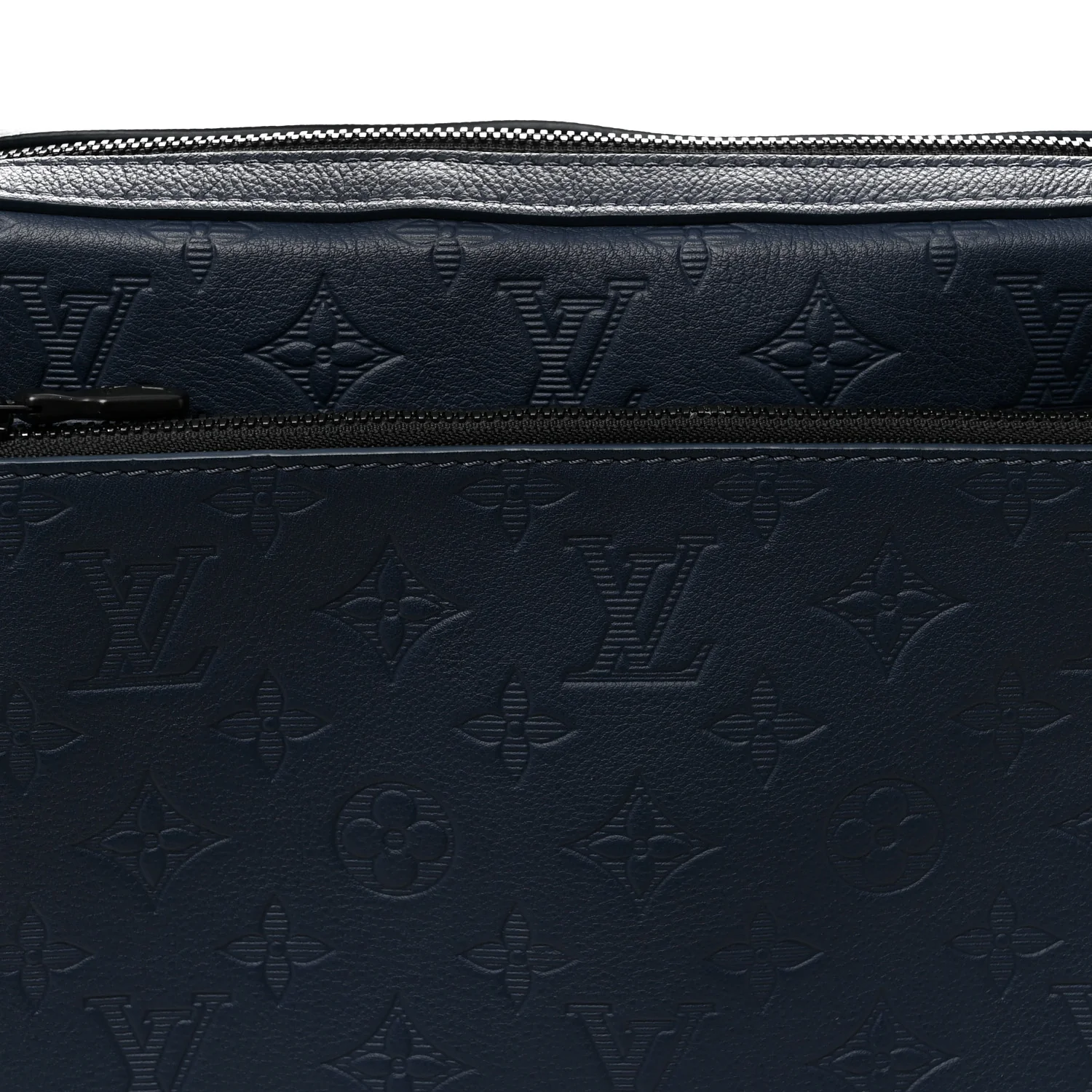 Calfskin Monogram Shadow Trio Messenger Navy - Image 7