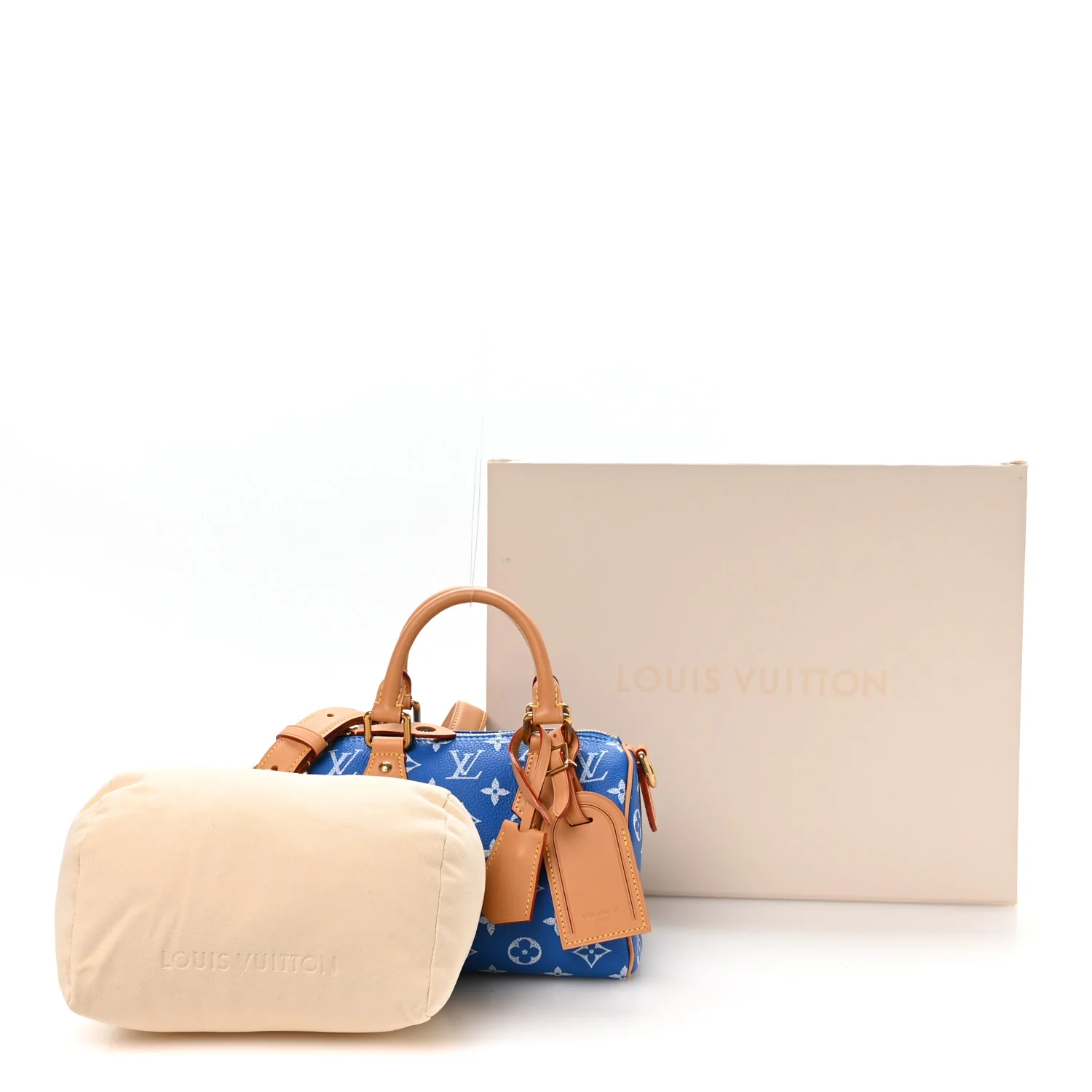 Calfskin Monogram Speedy P9 Bandouliere 20 Blue - Image 12