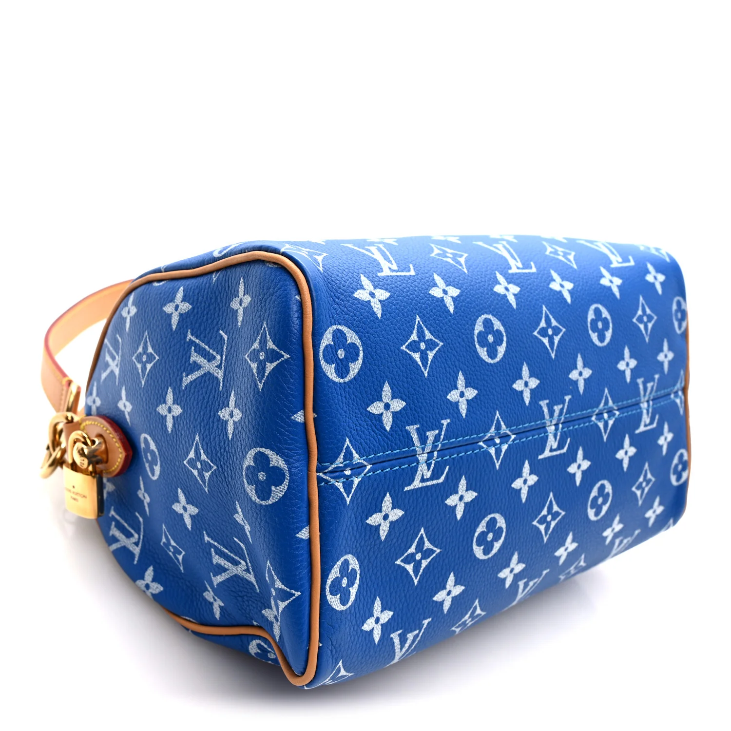 Calfskin Monogram Speedy P9 Bandouliere 25 Blue - Image 5