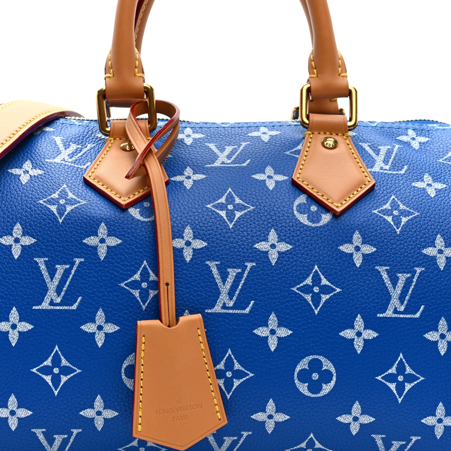 Calfskin Monogram Speedy P9 Bandouliere 25 Blue - Image 8