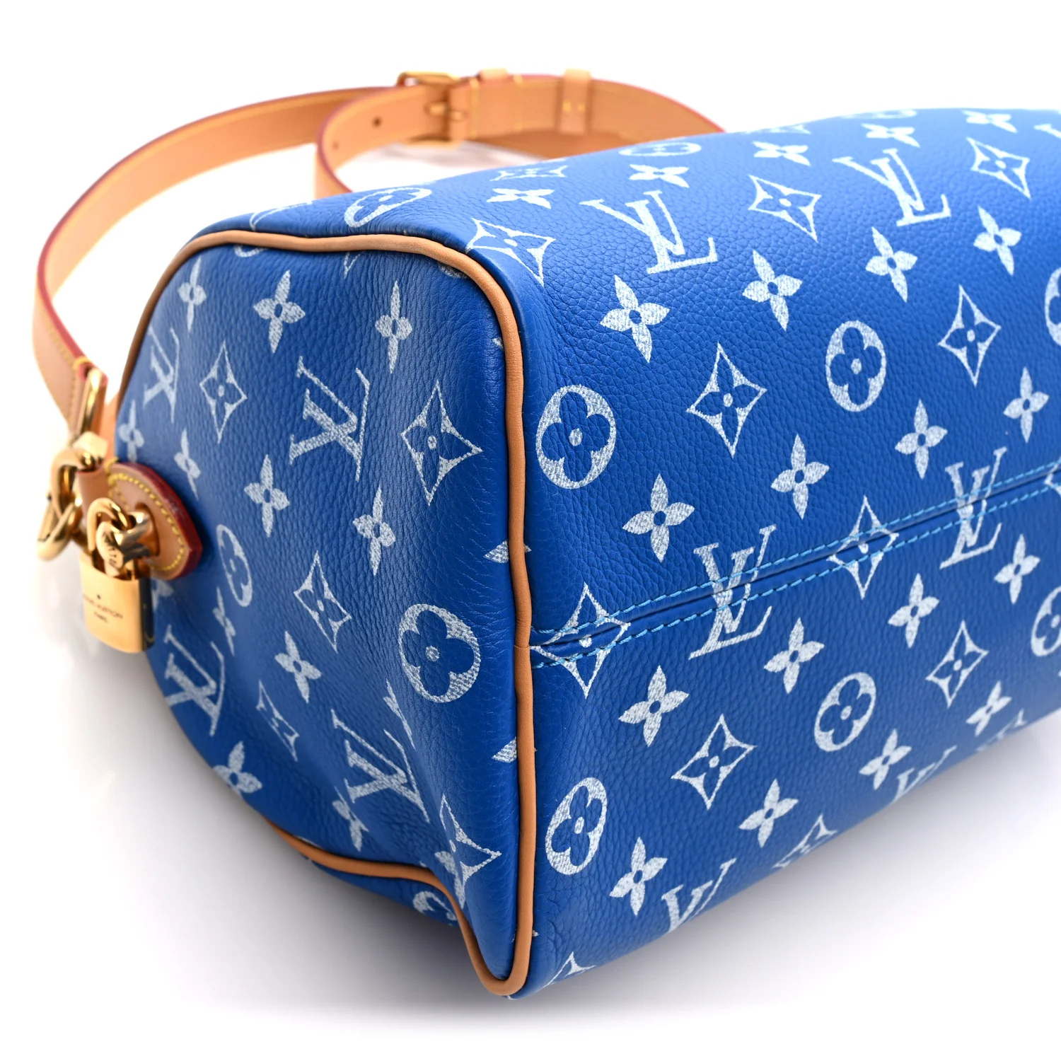 Calfskin Monogram Speedy P9 Bandouliere 25 Blue - Image 9