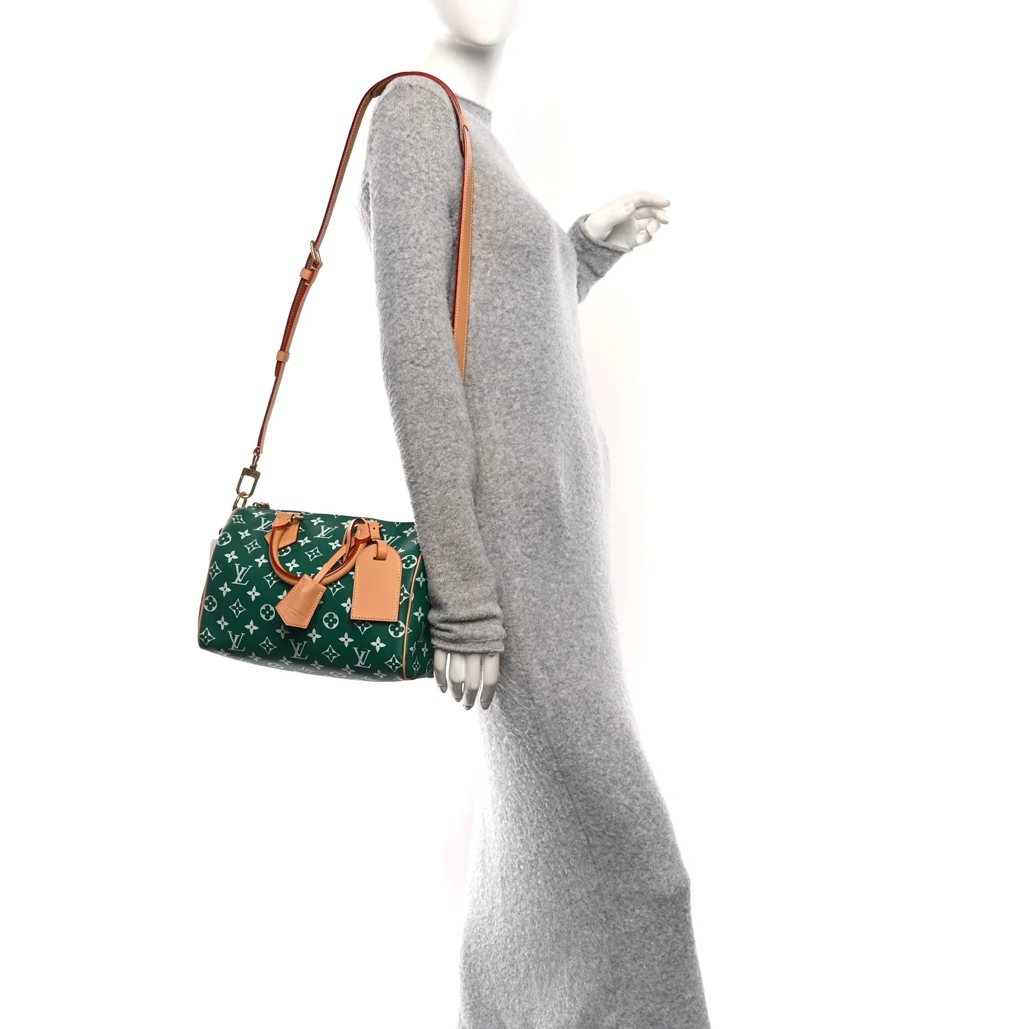 Calfskin Monogram Speedy P9 Bandouliere 25 Green - Image 2