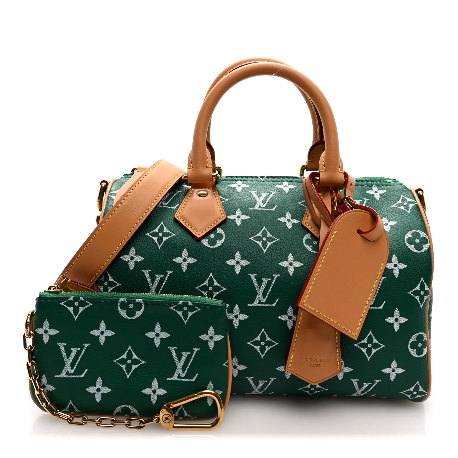 Calfskin Monogram Speedy P9 Bandouliere 25 Green - Image 3