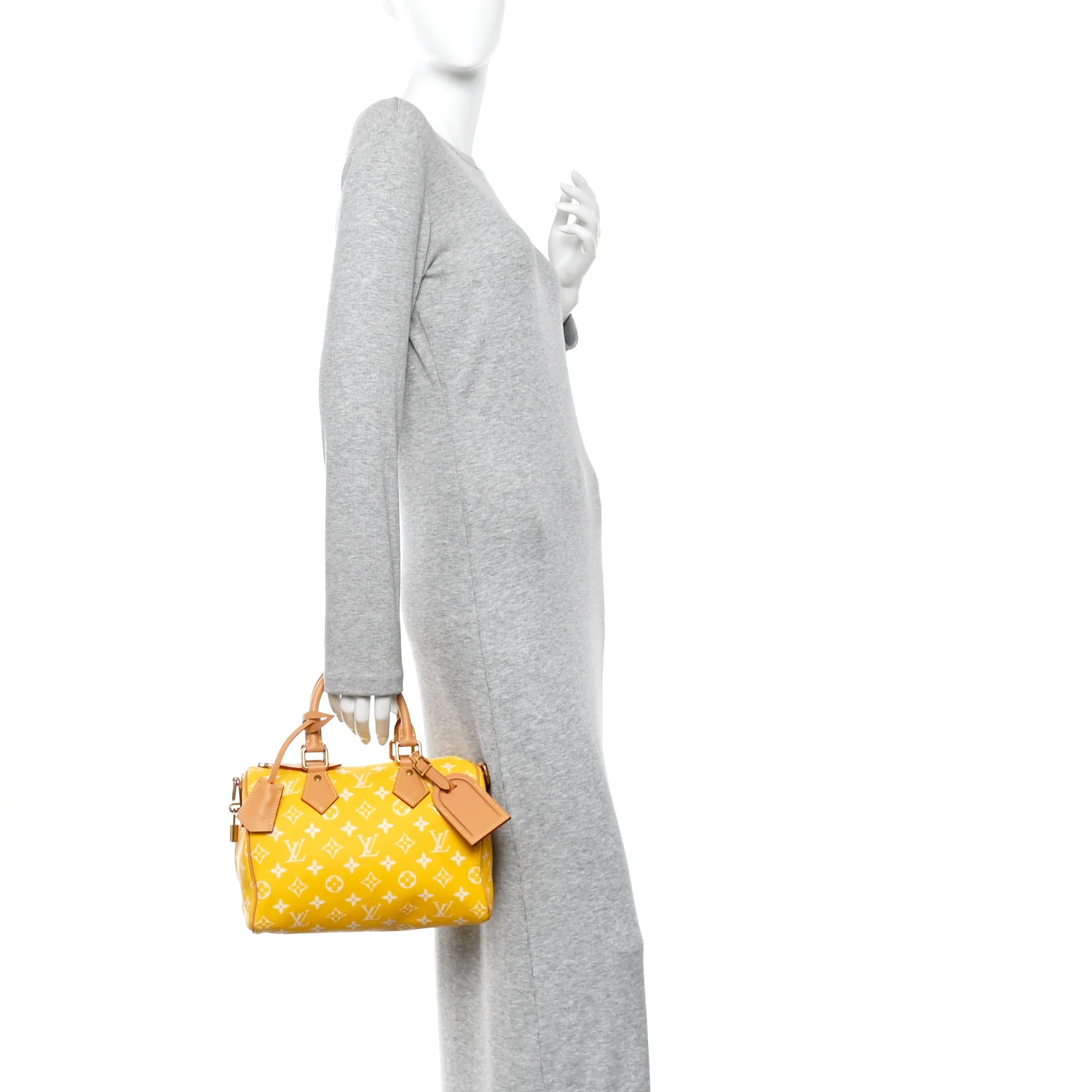 Calfskin Monogram Speedy P9 Bandouliere 25 Jaune Mat - Image 2