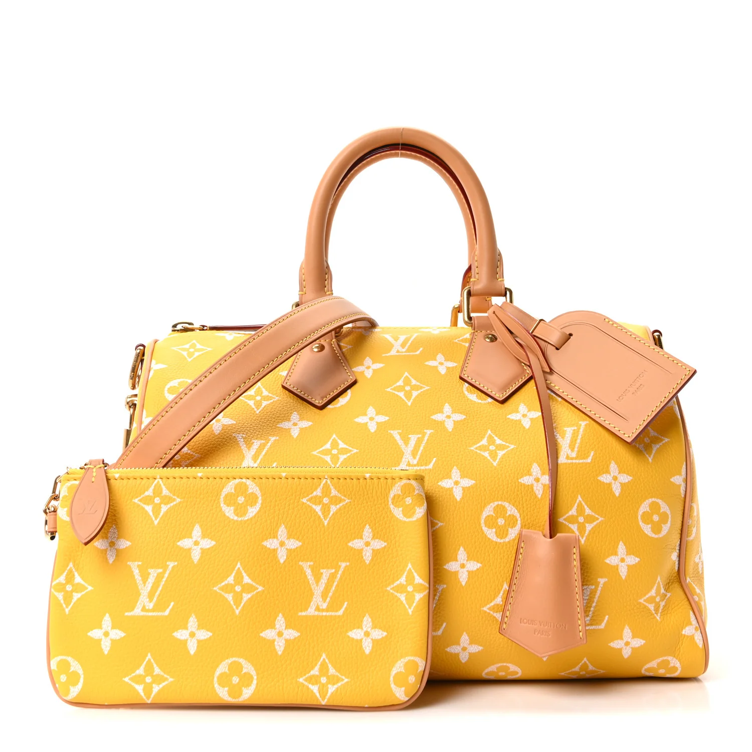 Calfskin Monogram Speedy P9 Bandouliere 25 Jaune Mat - Image 2