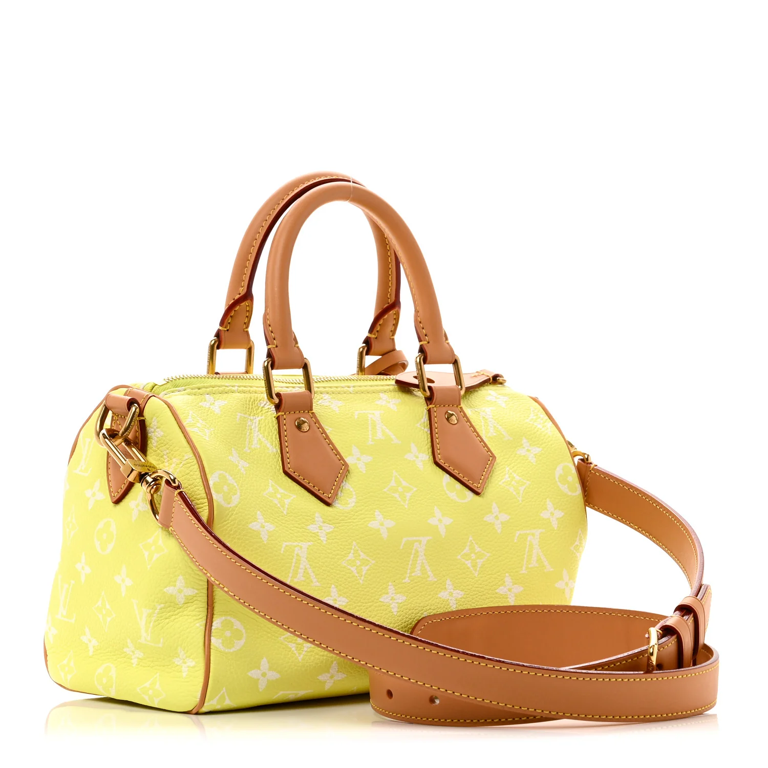 Calfskin Monogram Speedy P9 Bandouliere 25 Lemonade Yellow - Image 3