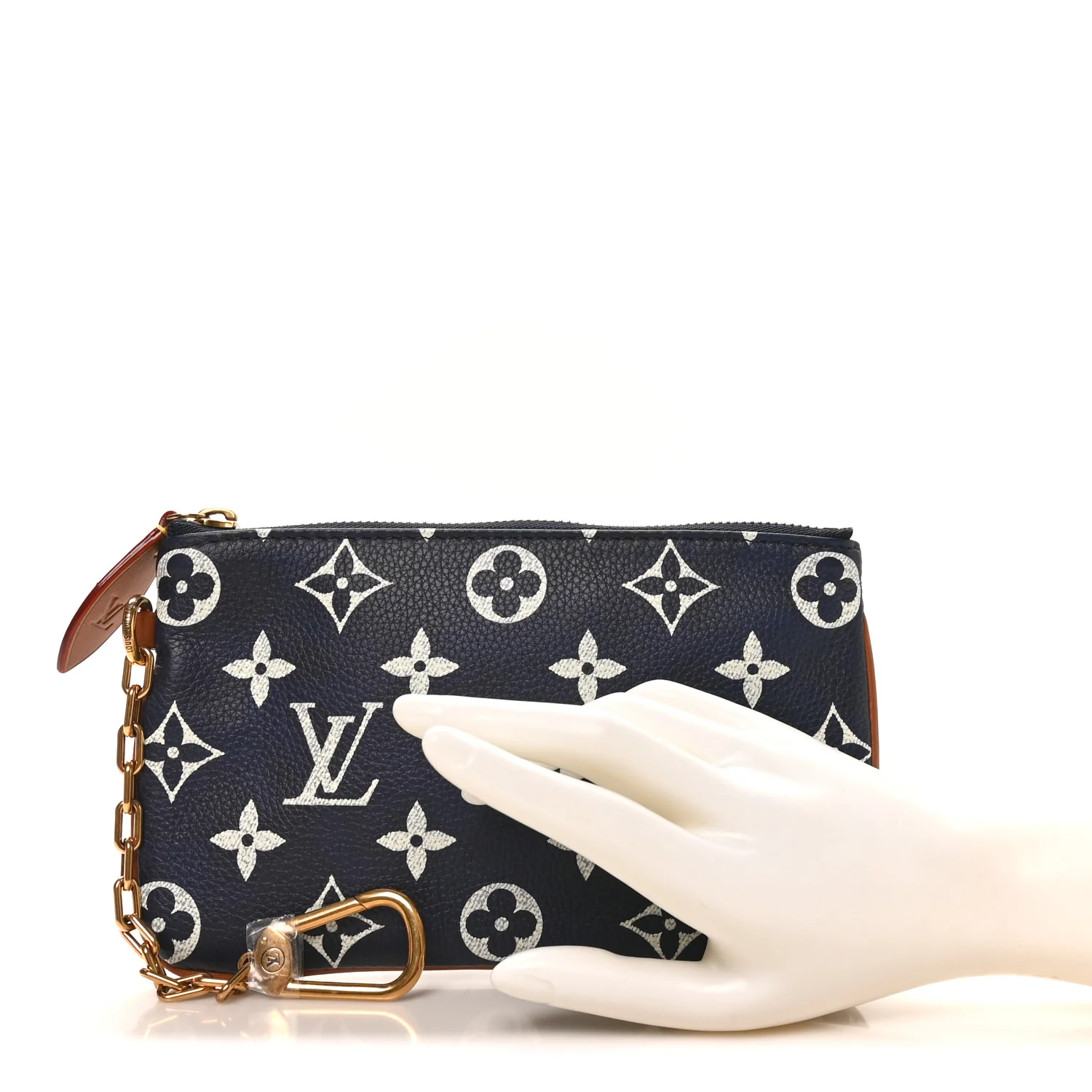 Calfskin Monogram Speedy P9 Bandouliere 30 Pochette Indigo - Image 2