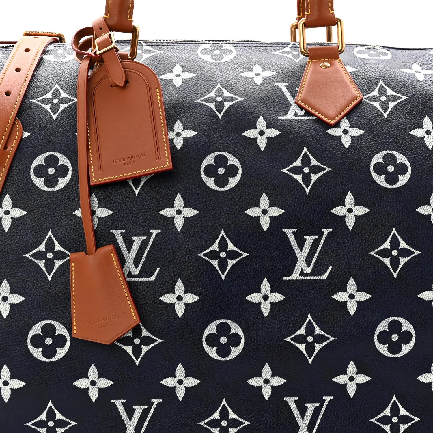 Calfskin Monogram Speedy P9 Bandouliere 50 Indigo - Image 13