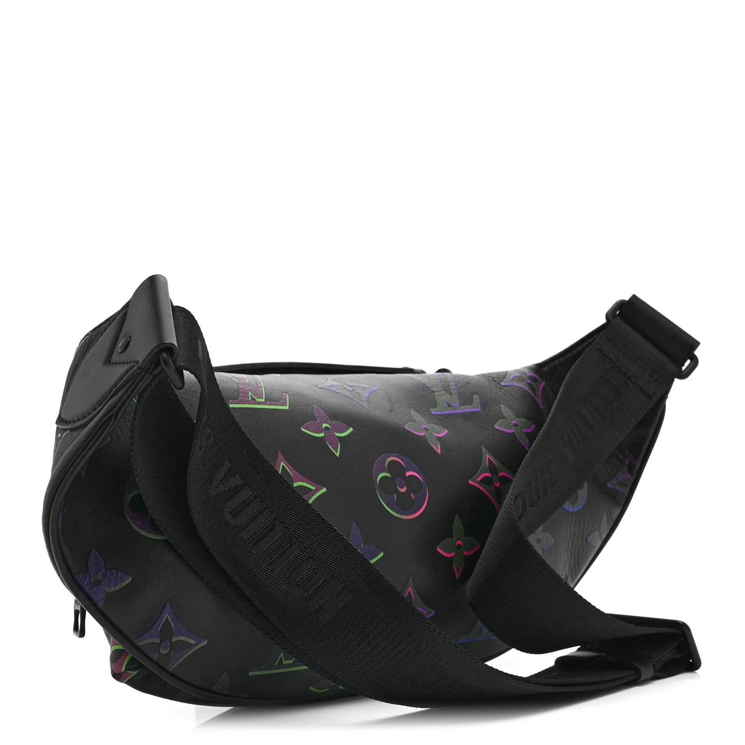 Calfskin Monogram Spotlight Comet Bumbag Black Borealis - Image 3