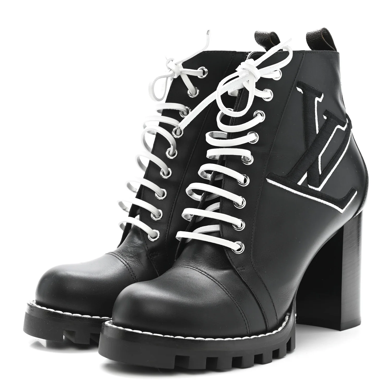 Calfskin Monogram Star Trail Ankle Boots 41 Black - Image 4